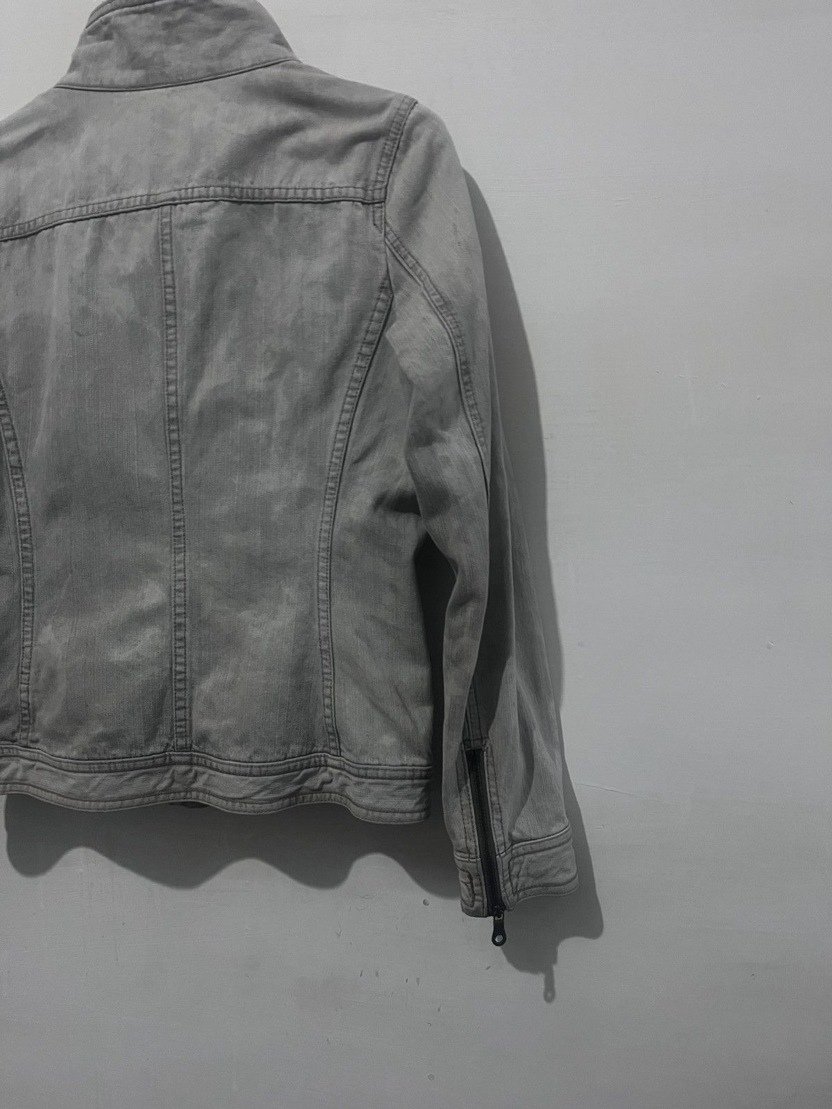 Comme Ca Ism COMME CA ISM Washed Grey Denim Rider Jacket Moto Size US M / EU 48-50 / 2 - 5 Thumbnail