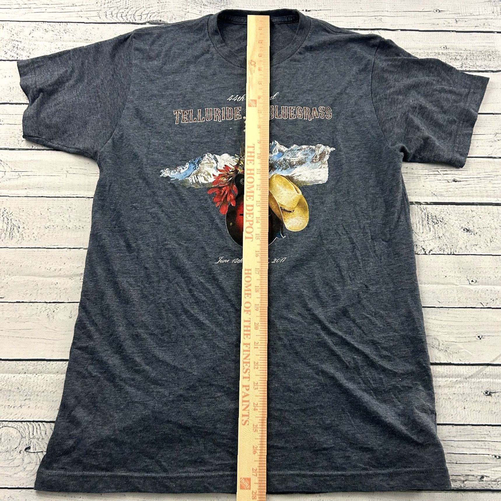 Vintage 44th Annual Telluride Bluegrass Festival Short Sleeve T Shirt Men M Blue Size US M / EU 48-50 / 2 - 2 Thumbnail