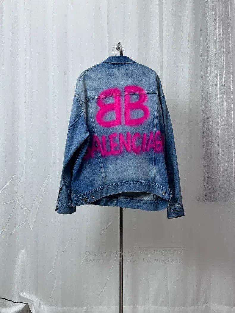 Balenciaga Balenciaga Spray Painted Double B Glow in the Dark Denim J Size US M / EU 48-50 / 2 - 2 Thumbnail