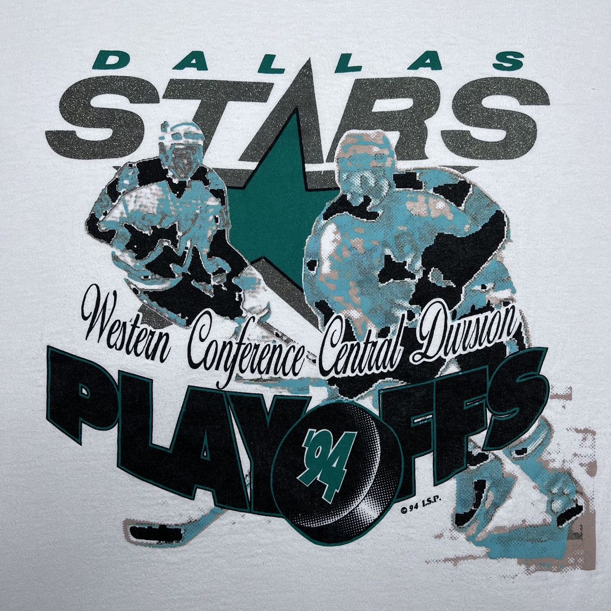 NHL × Vintage Vtg 1994 NHL Dallas Stars Western Conference Playoffs Tee Size US XXL / EU 58 / 5 - 3 Thumbnail