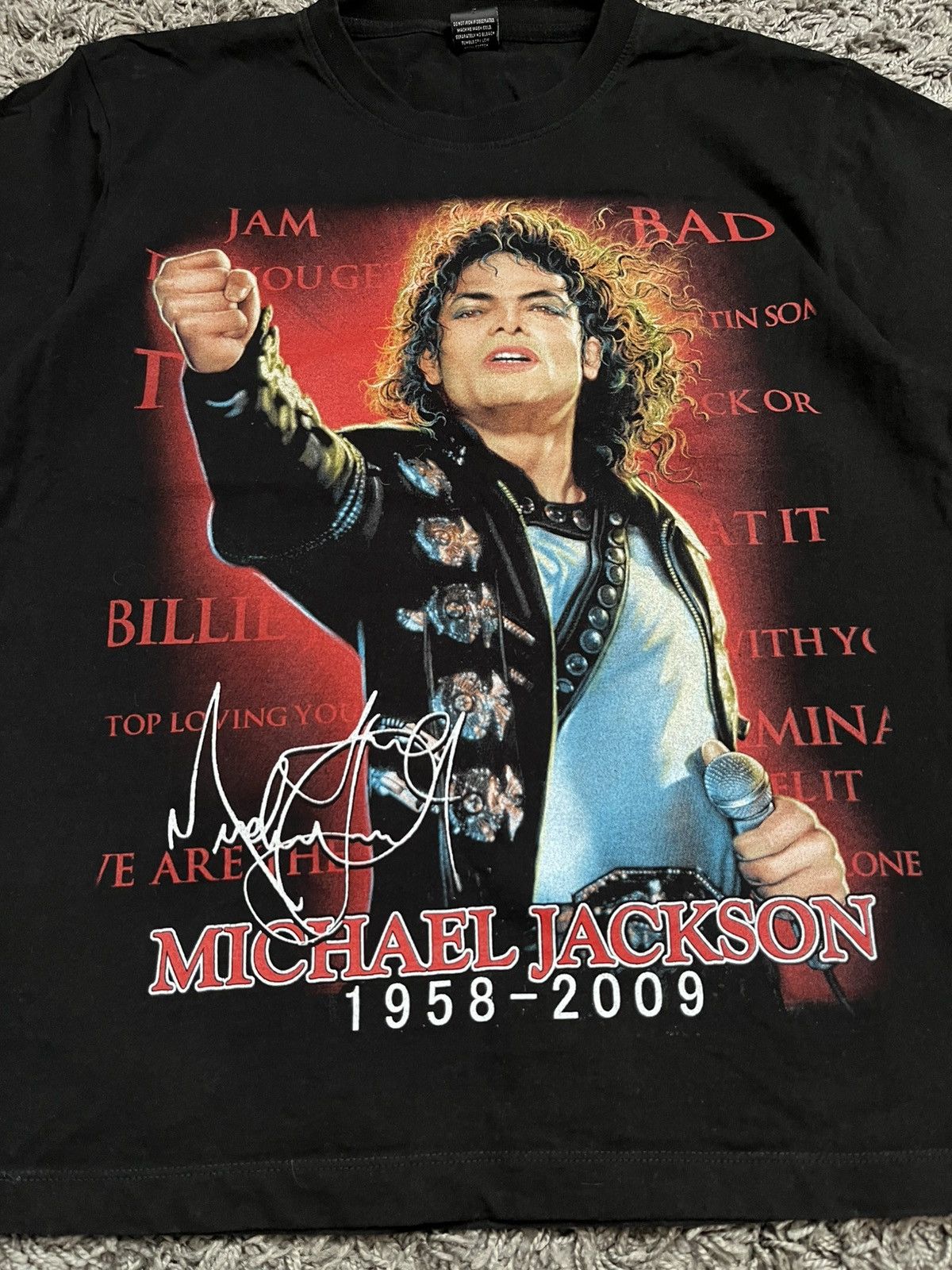 Michael Jackson Michael Jackson Signature Graphic Shirt - Double Sided Print Size US L / EU 52-54 / 3 - 3 Thumbnail