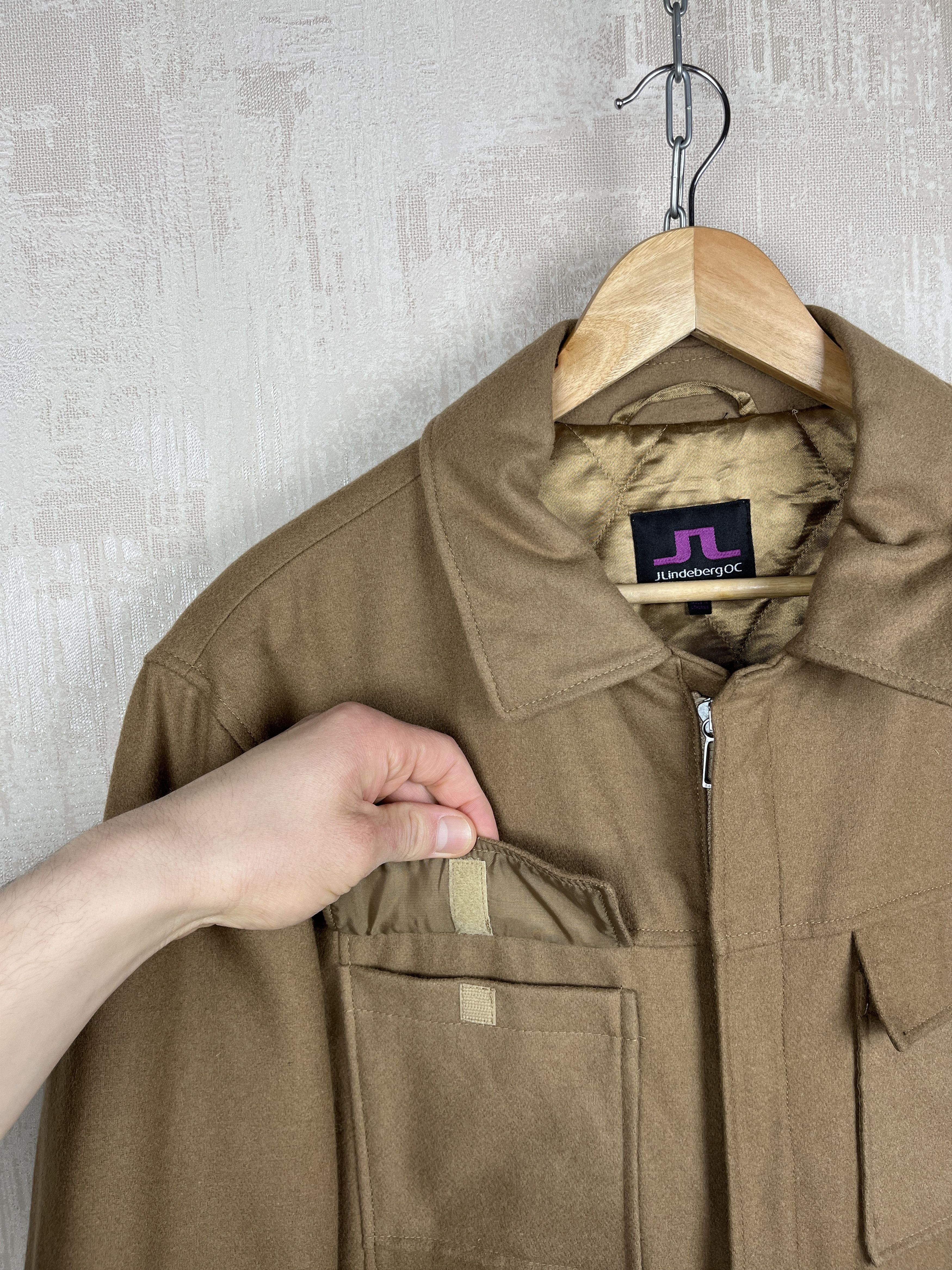 J.Lindeberg J. Lindeberg On Course Wool Blend Sport Coat Jacket Camel Size US L / EU 52-54 / 3 - 6 Thumbnail