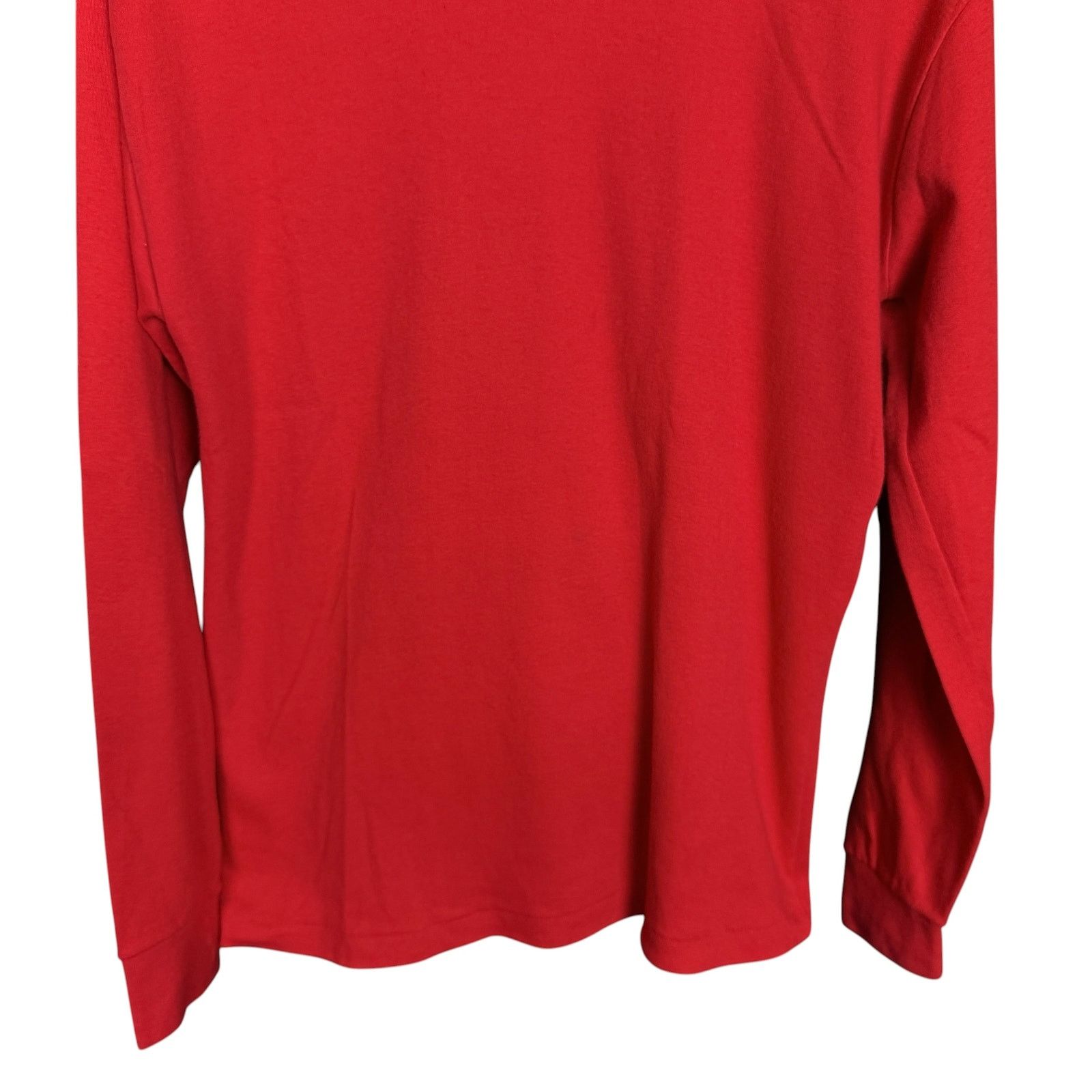 Meister Vintage 80s Meister Men's L Red LS Cotton Turtleneck Shirt Size US L / EU 52-54 / 3 - 5 Thumbnail
