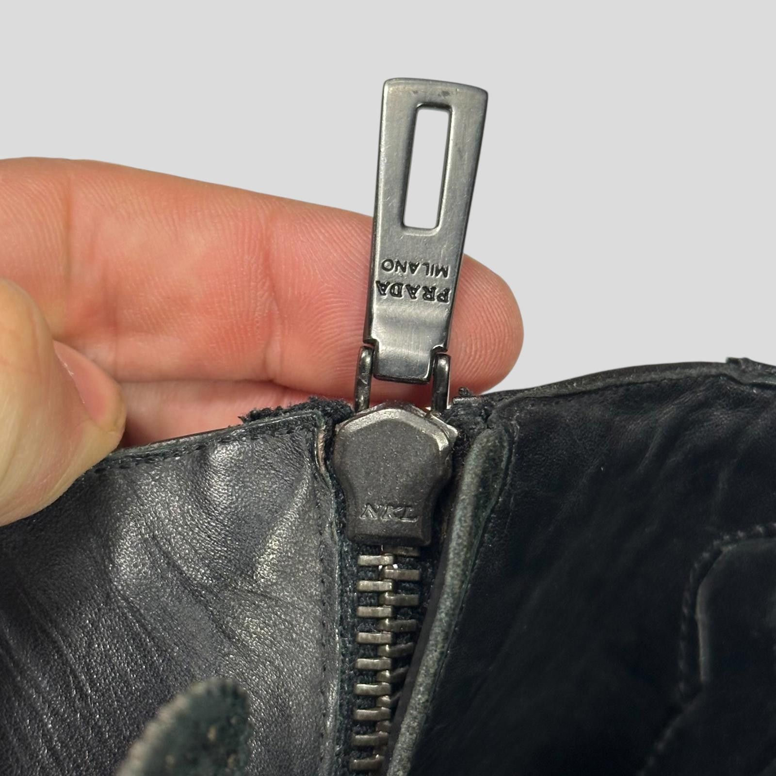 Prada Prada Brogue Detailed Leather Combat Boots - UK7.5/8 Size US 8.5 / EU 41-42 - 10 Thumbnail