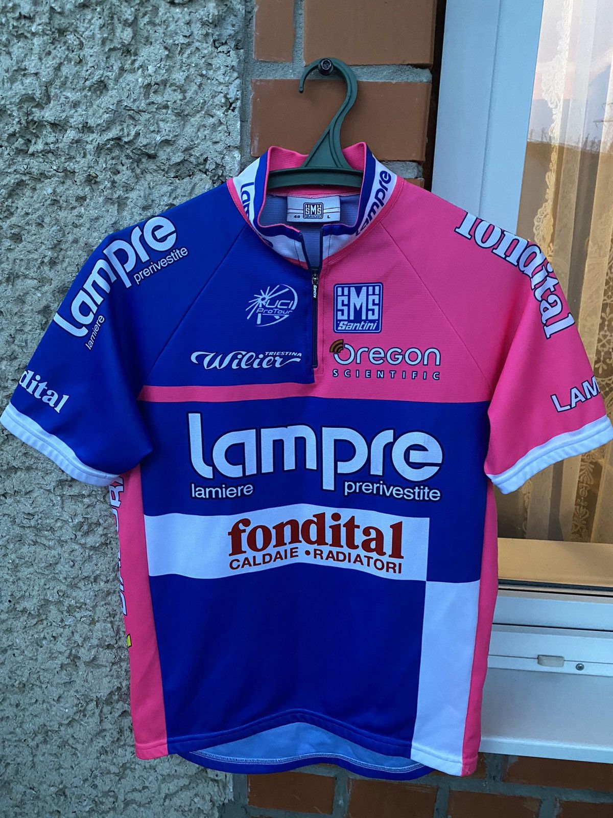 Bicycle Lampre Farnese Vini Kia Uci Pro Tour SMS Santini cycling Size US M / EU 48-50 / 2 - 1 Thumbnail