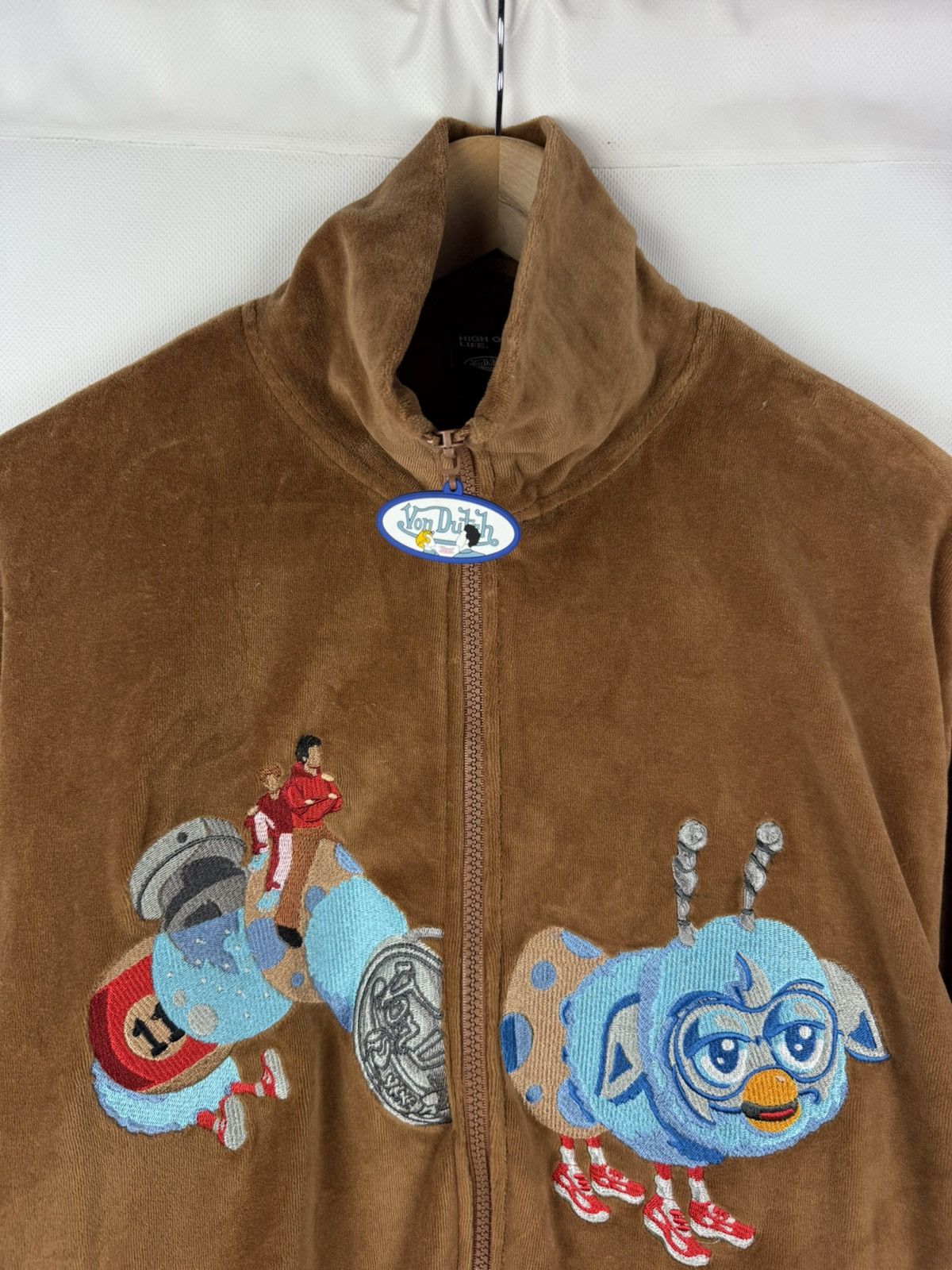 Von Dutch Von Dutch Men’s Velour Y2K Embroidered Track Top Jacket Size US S / EU 44-46 / 1 - 8 Thumbnail