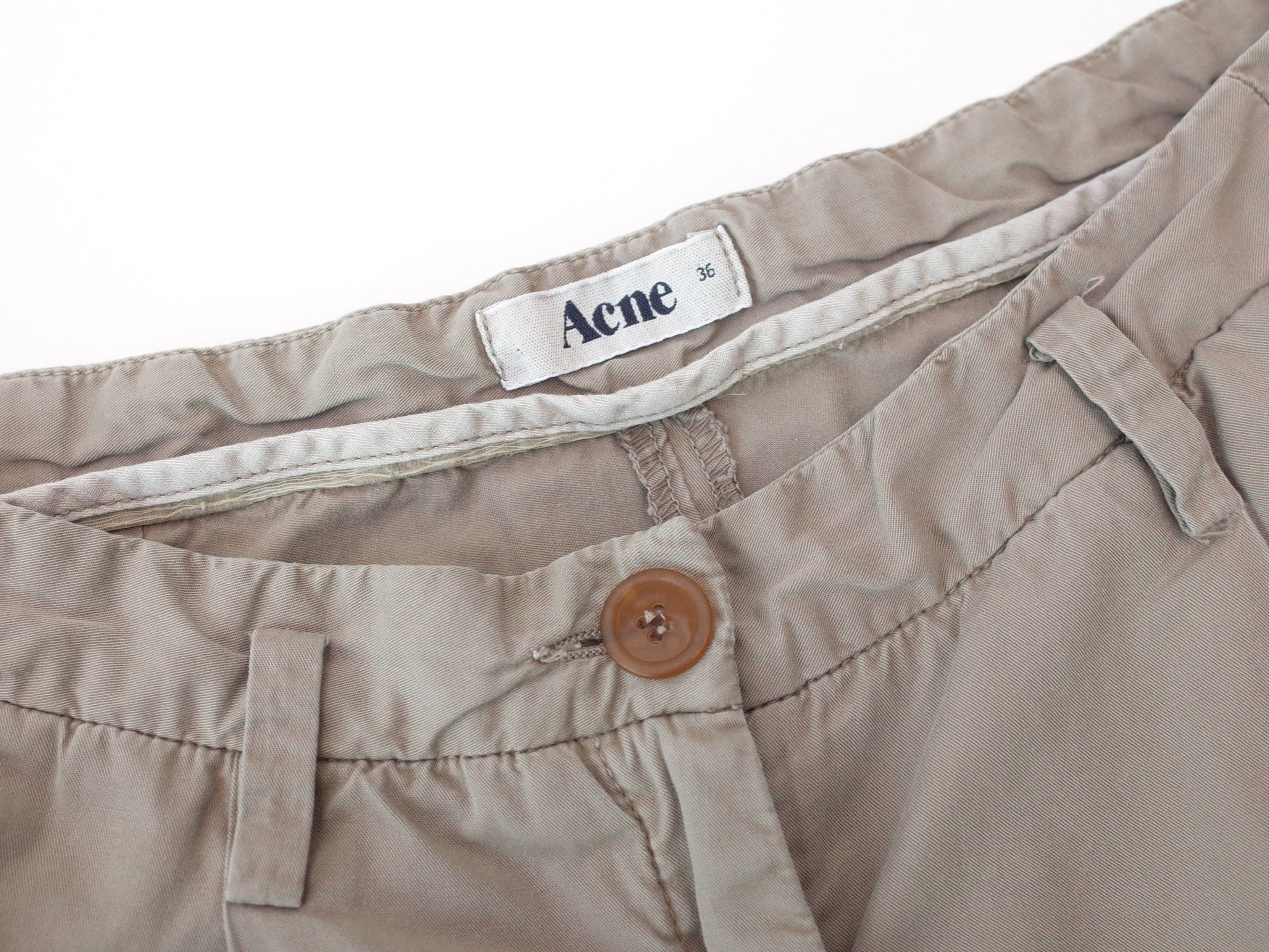 Acne Studios AW08 Khaki Pleated Trouser Pant - Small Size 28" / US 6 / IT 42 - 2 Thumbnail