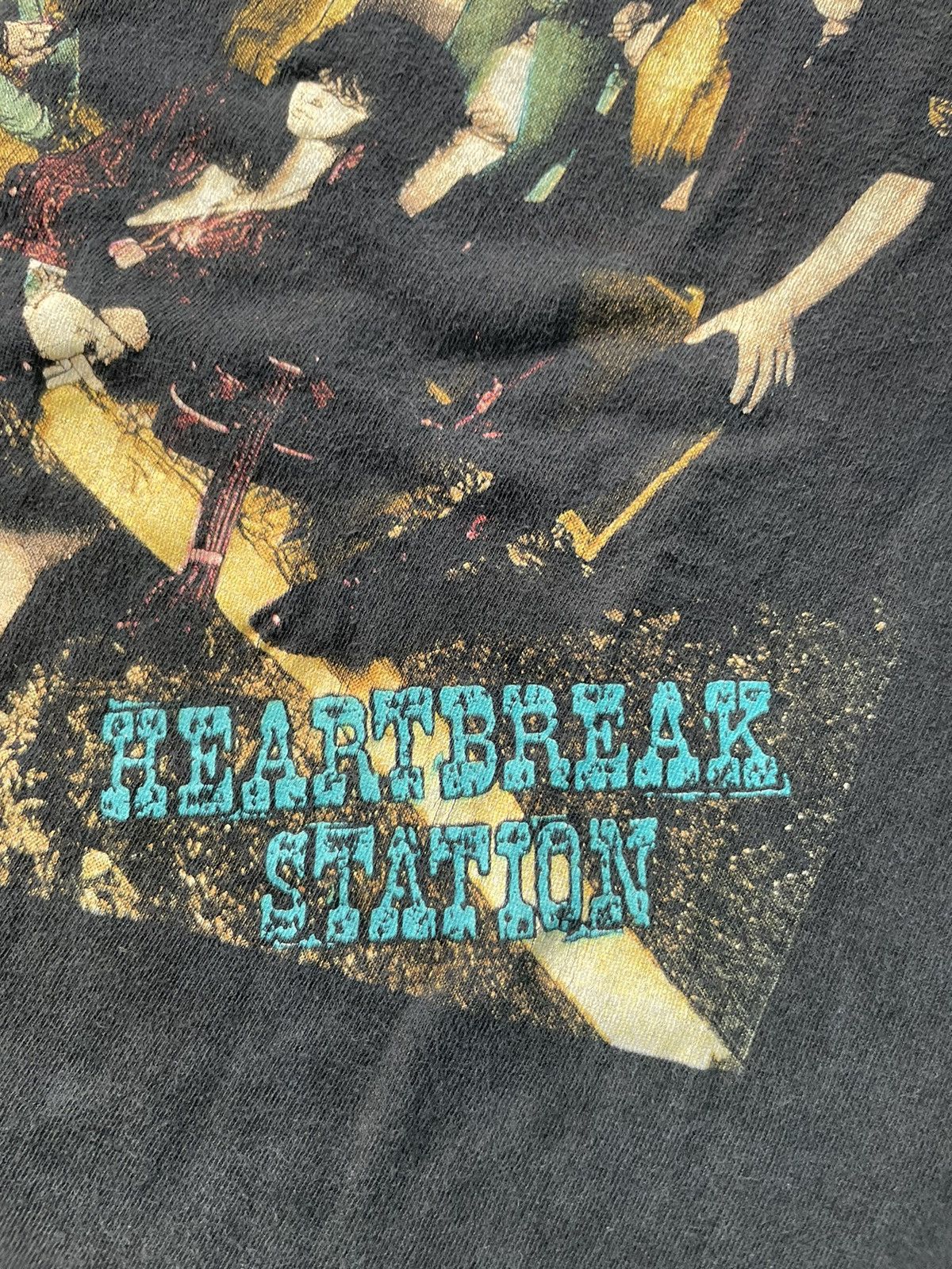 Band Tees VTG 90 Cinderella Heartbreak Station World Tour 1991 Size US XL / EU 56 / 4 - 14 Thumbnail
