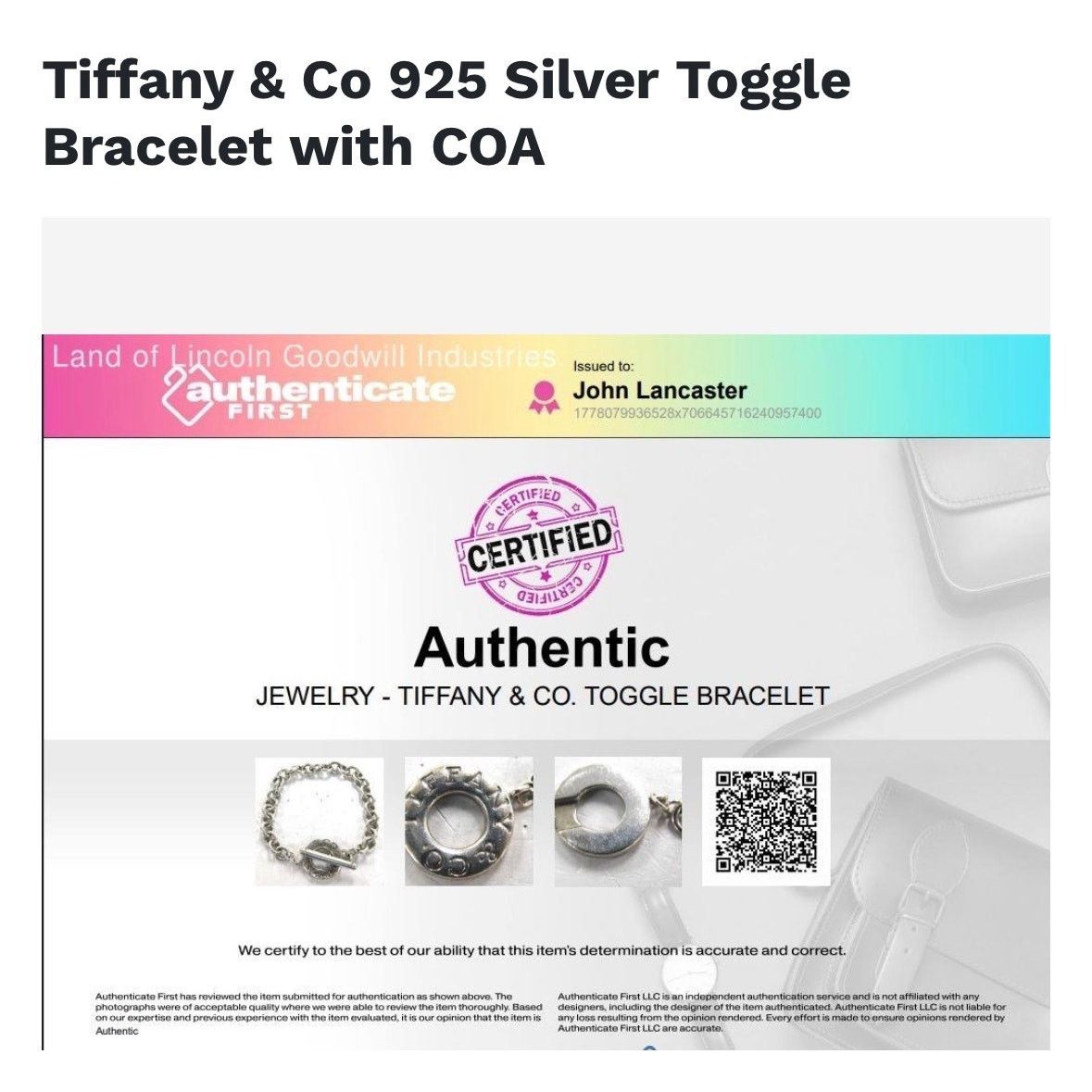 Tiffany & Co. VTG Tiffany & Co Sterling 925 Bracelet 6.75” 25g COA Size ONE SIZE - 5 Thumbnail