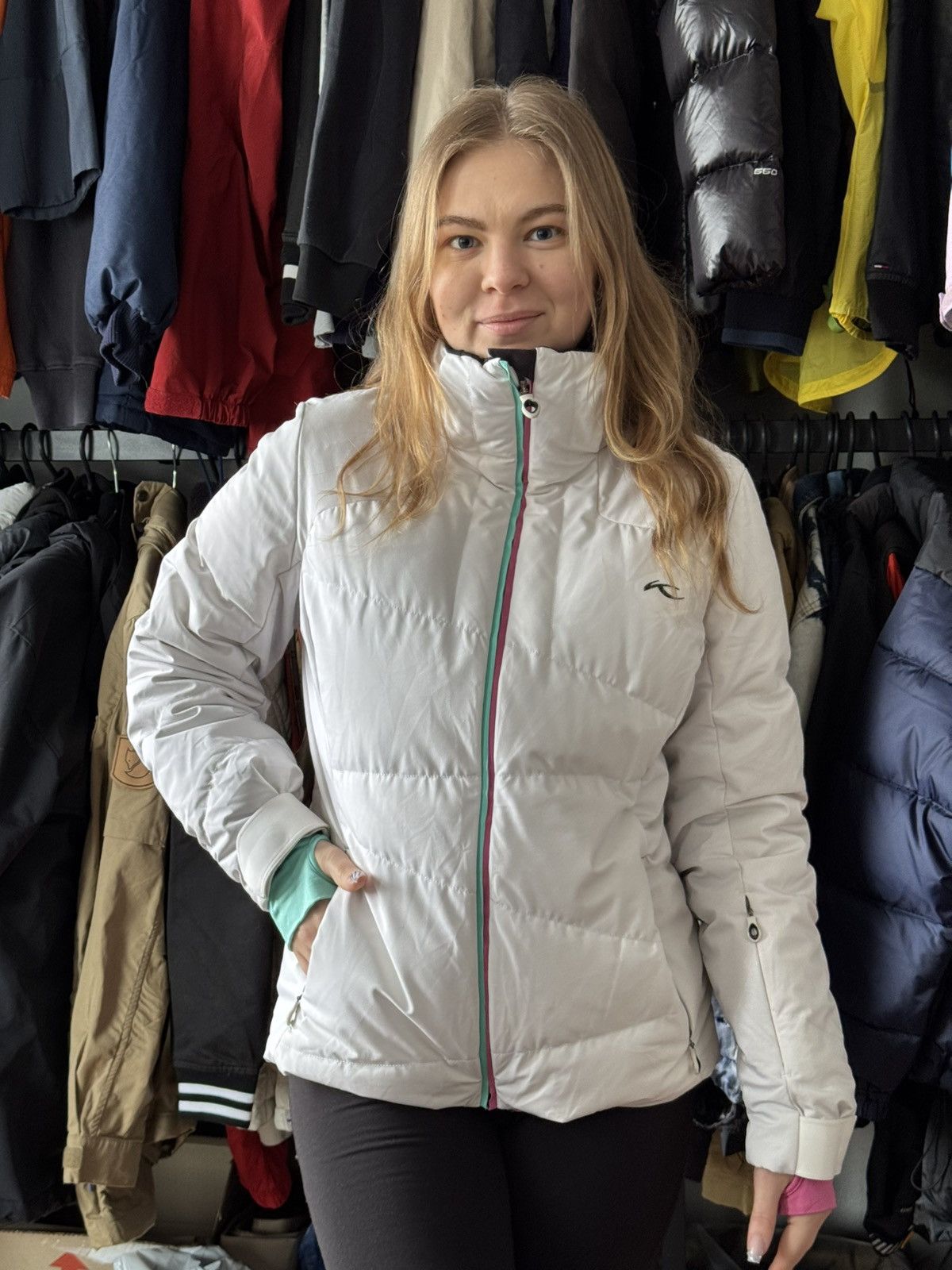 Designer × KJUS Kjus awesome white jacket ski Recco premium down Size M / US 6-8 / IT 42-44 - 1 Thumbnail