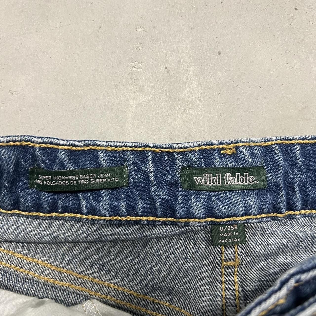 Japanese Brand × Vintage Crazy Vintage Y2K high-rise Baggy Dark wash Denim Jeans Size 26" / US 2 / IT 38 - 6 Thumbnail