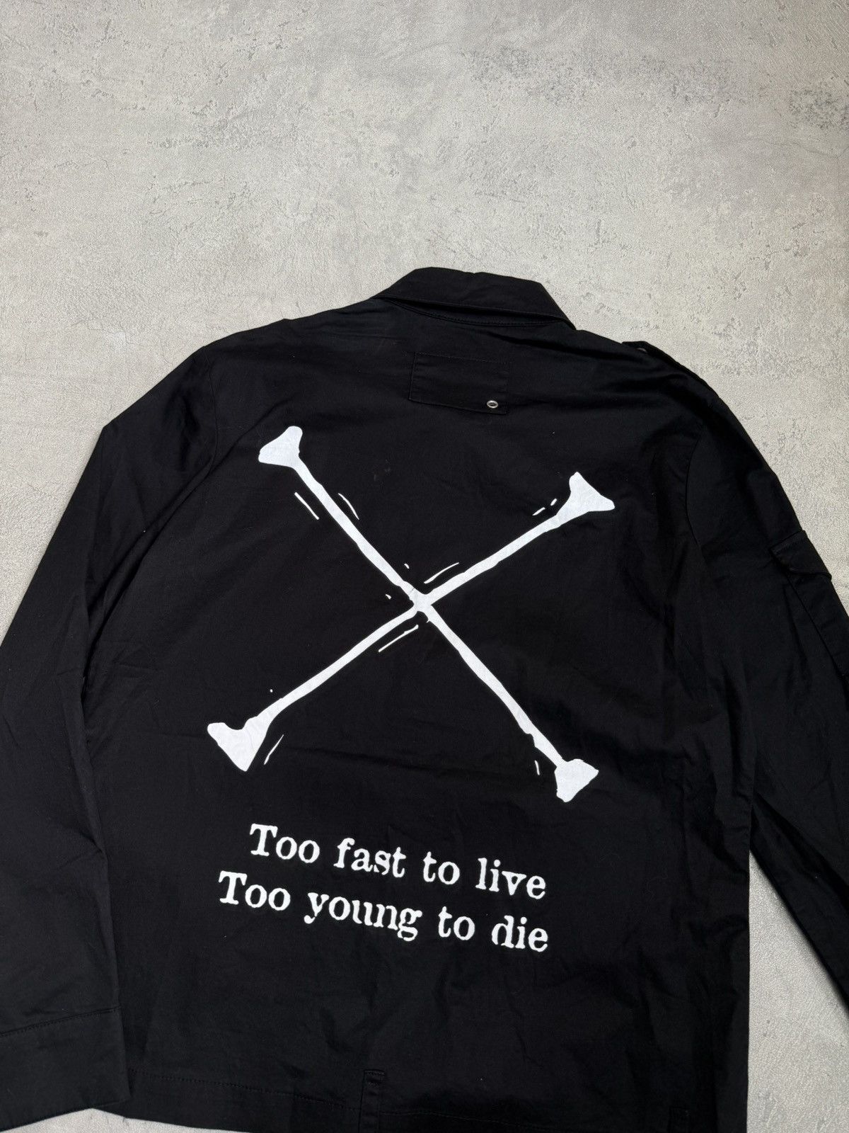 Japanese Brand Btm assymetrical bones back print jacket Size US M / EU 48-50 / 2 - 4 Thumbnail