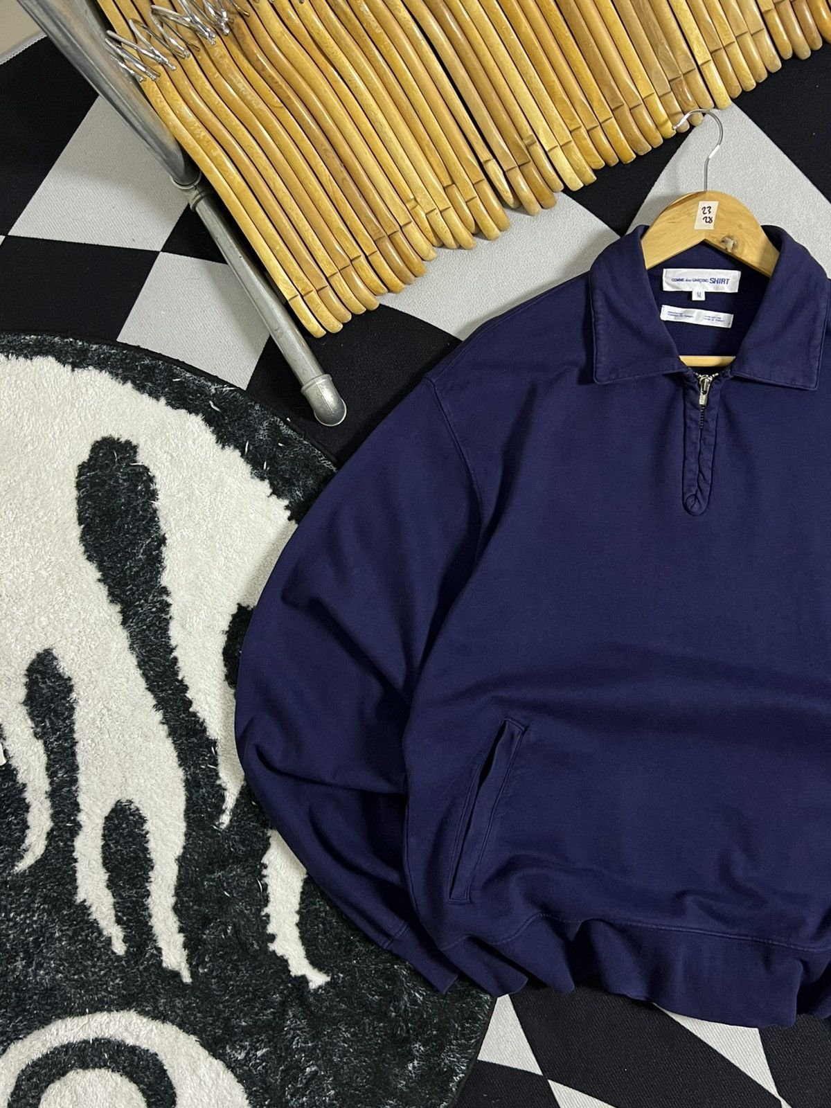 Other CDG by COMME DES GARCONS PLAIN HALF ZIPPER BAGGY SWEATSHIRT Size US L / EU 52-54 / 3 - 3 Thumbnail