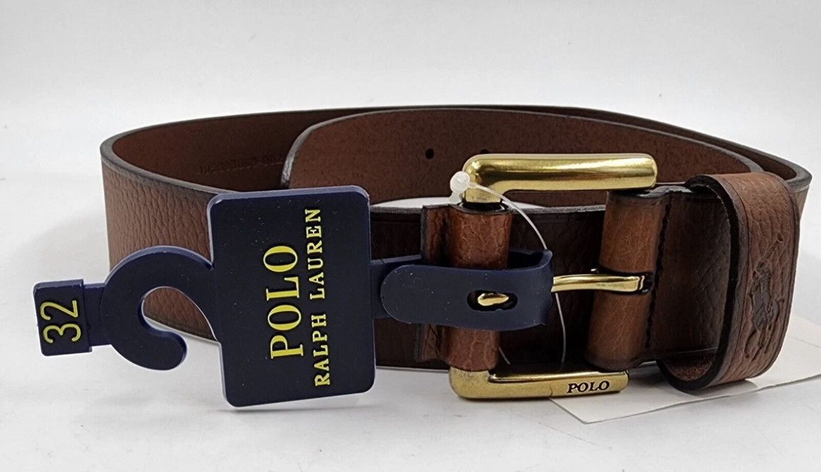 Polo Ralph Lauren Polo Ralph Lauren Signature Pony Leather Belt Mens 32 Brown Size 32 - 2 Thumbnail