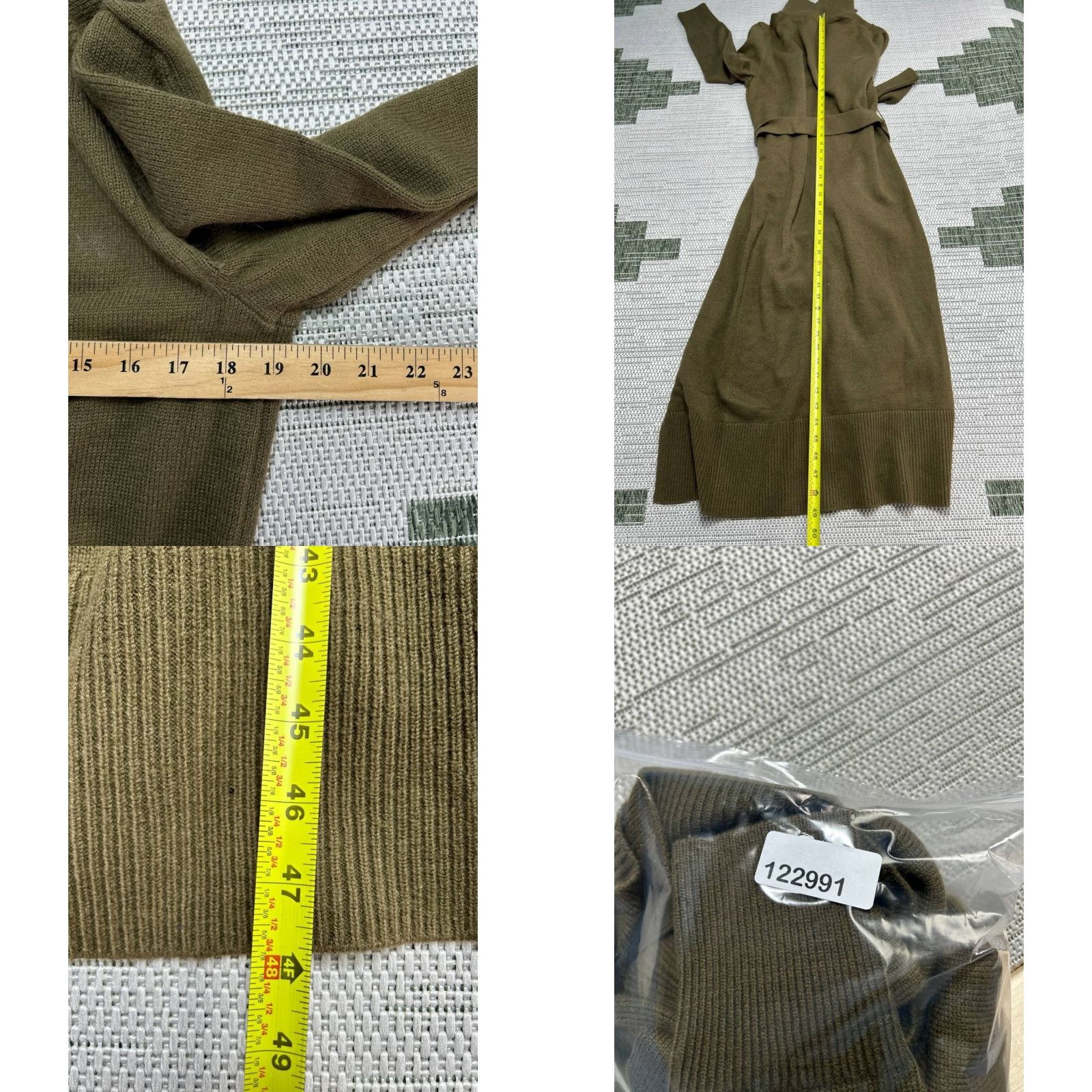 Banana Republic Banana Republic Maxi Sweater Dress Womens M Green Belted Front Slit Casual Travel Knit Size M Size M / US 6-8 / IT 42-44 - 8 Thumbnail