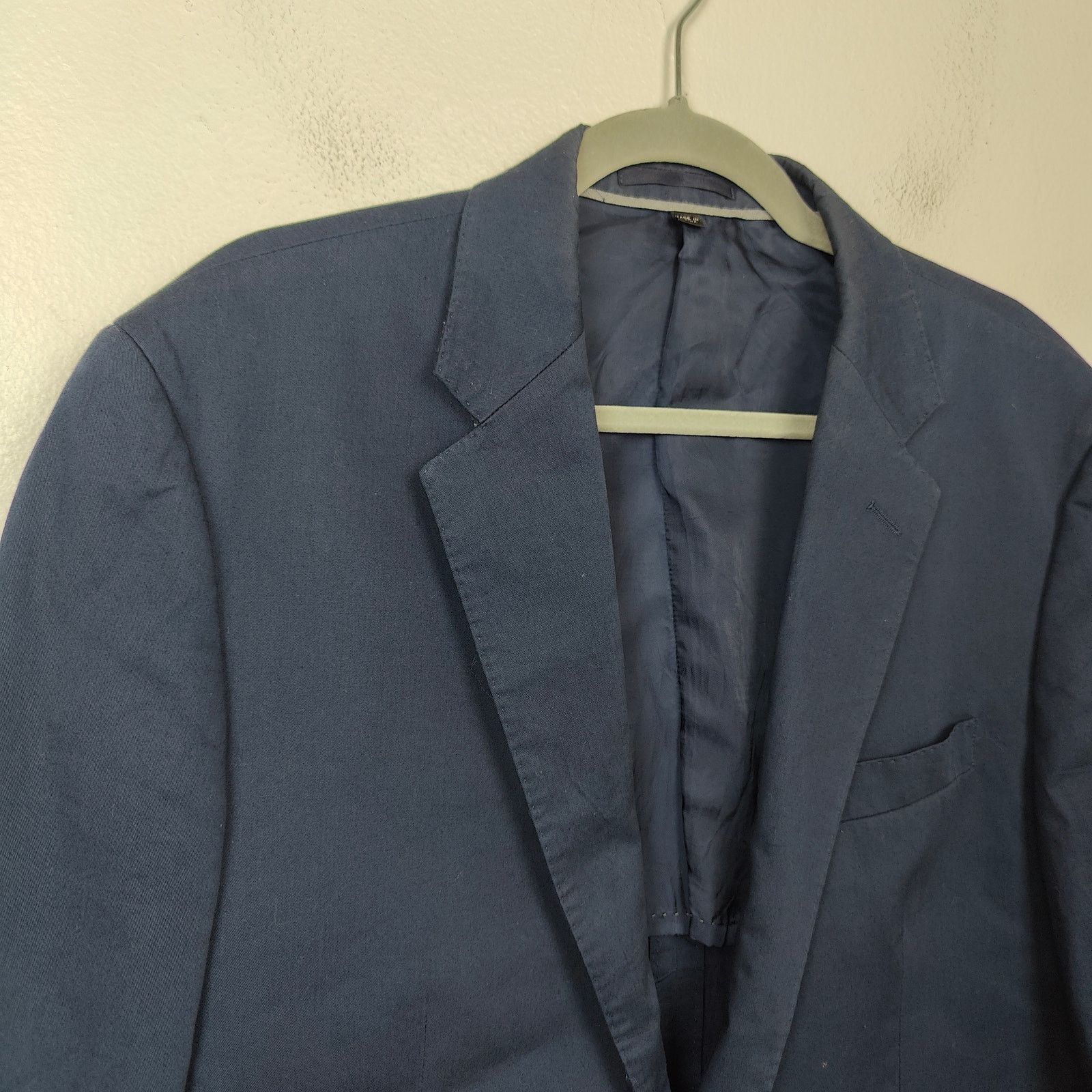 J.Crew J Crew Ludlow Blazer Mens 42R Navy Blue Larusmiani Cotton Size 42R - 2 Thumbnail