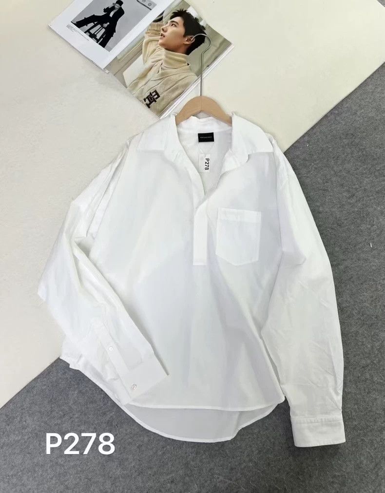 Balenciaga Balenciaga Small Logo Long Sleeve Shirt - dmc Size US S / EU 44-46 / 1 - 1 Thumbnail