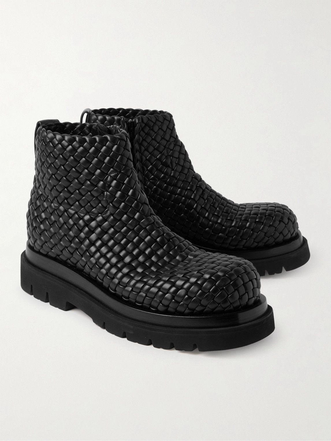 Bottega Veneta 🔥$6.7K VALUE🔥BOTTEGA VENETA INTERCCIATO LUG LEATHER BOOTS Size US 11 / EU 44 - 2 Thumbnail
