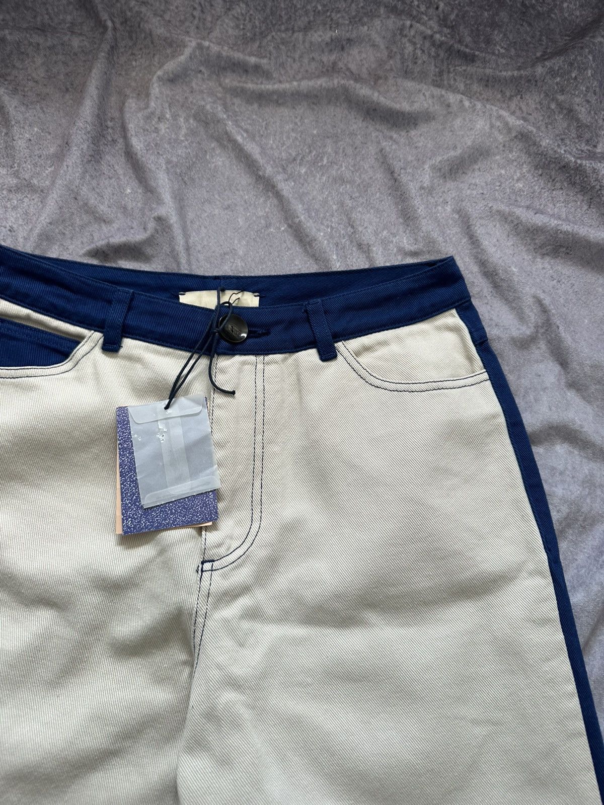 Paloma Wool Paloma Wool Dax Pant EU38 Cream Blue Straight High Waist Size 26" / US 2 / IT 38 - 7 Thumbnail