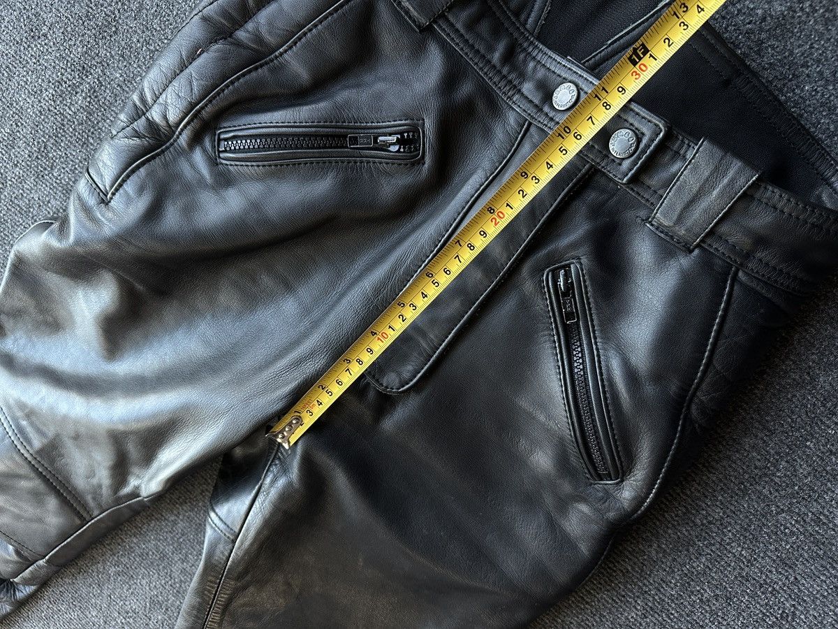 Leather 🚨GRAIL LEATHER PANTS RACING VNTG Cowboy Biker Leather Pants Size US 27 - 21 Thumbnail