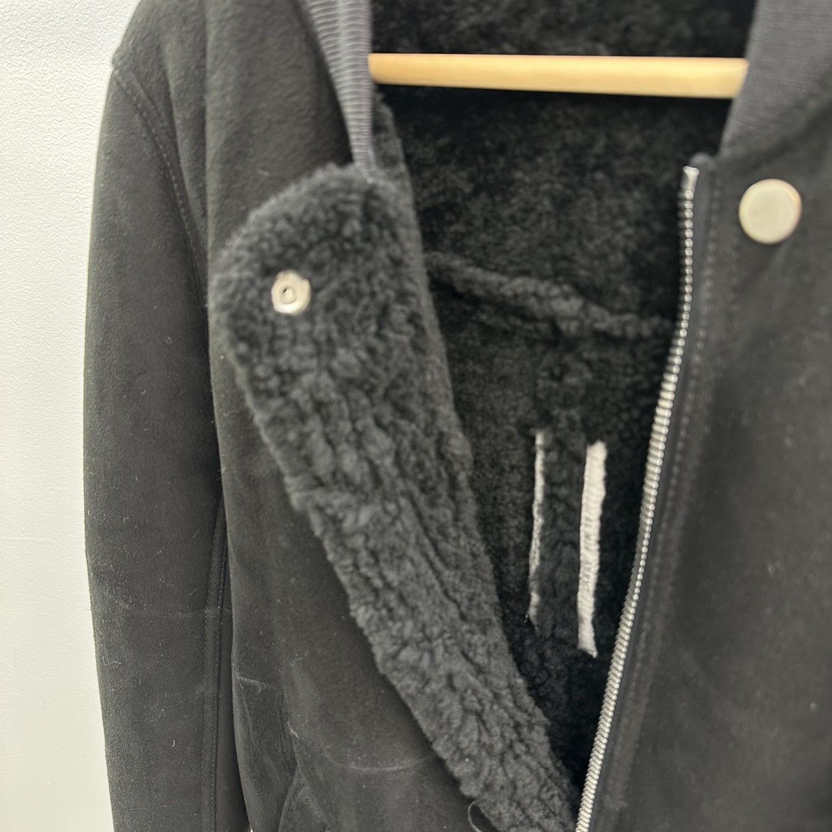 Rick Owens Rick Owens Suede Shearling Lined Bomber Jacket Size US L / EU 52-54 / 3 - 4 Thumbnail