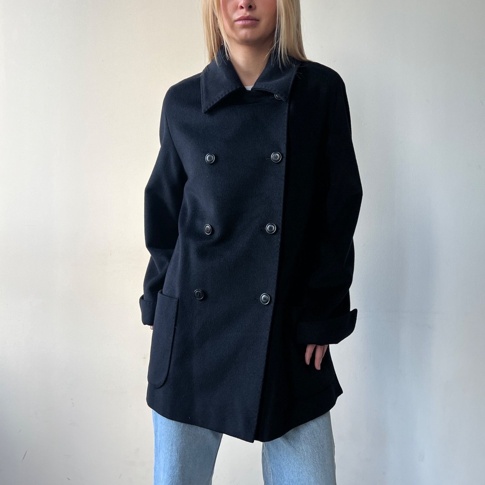 Max Mara Max Mara Peacoat Jacket Wool Angora Cashmere 9728AC Size L / US 10 / IT 46 - 2 Thumbnail