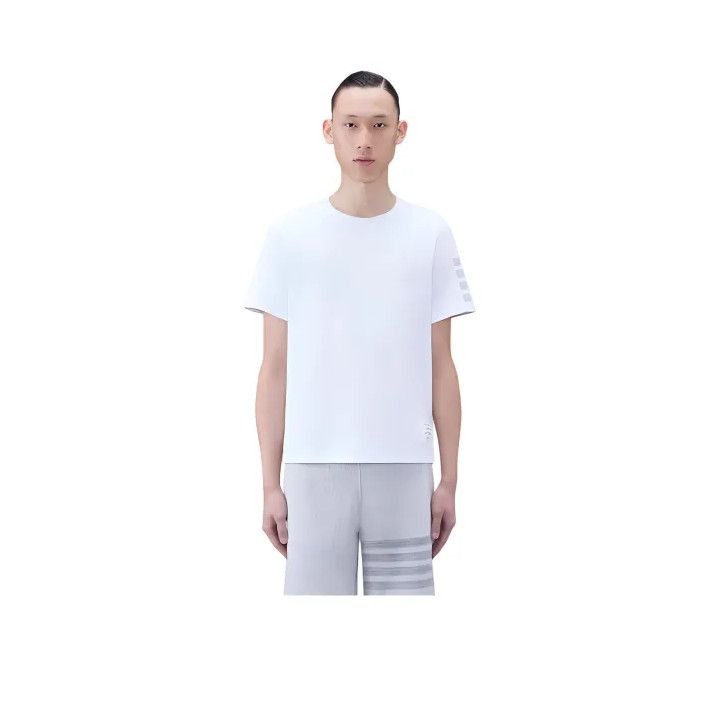 Thom Browne Thom Browne White Crewneck Short Sleeve T-Shirt Size US S / EU 44-46 / 1 - 1 Thumbnail