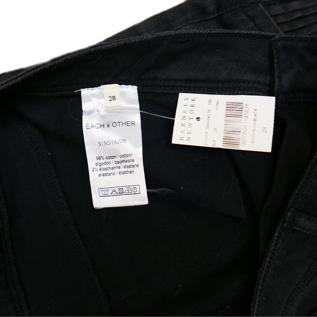EACH x OTHER Each x Other Pleat Moto Jeans in Black Size 28" / US 6 / IT 42 - 8 Thumbnail