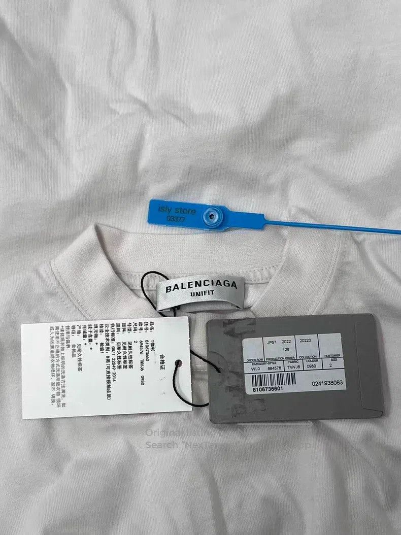 Balenciaga Balenciaga Solid Color Logo Letter Print Loose Round Neck Size US M / EU 48-50 / 2 - 5 Thumbnail