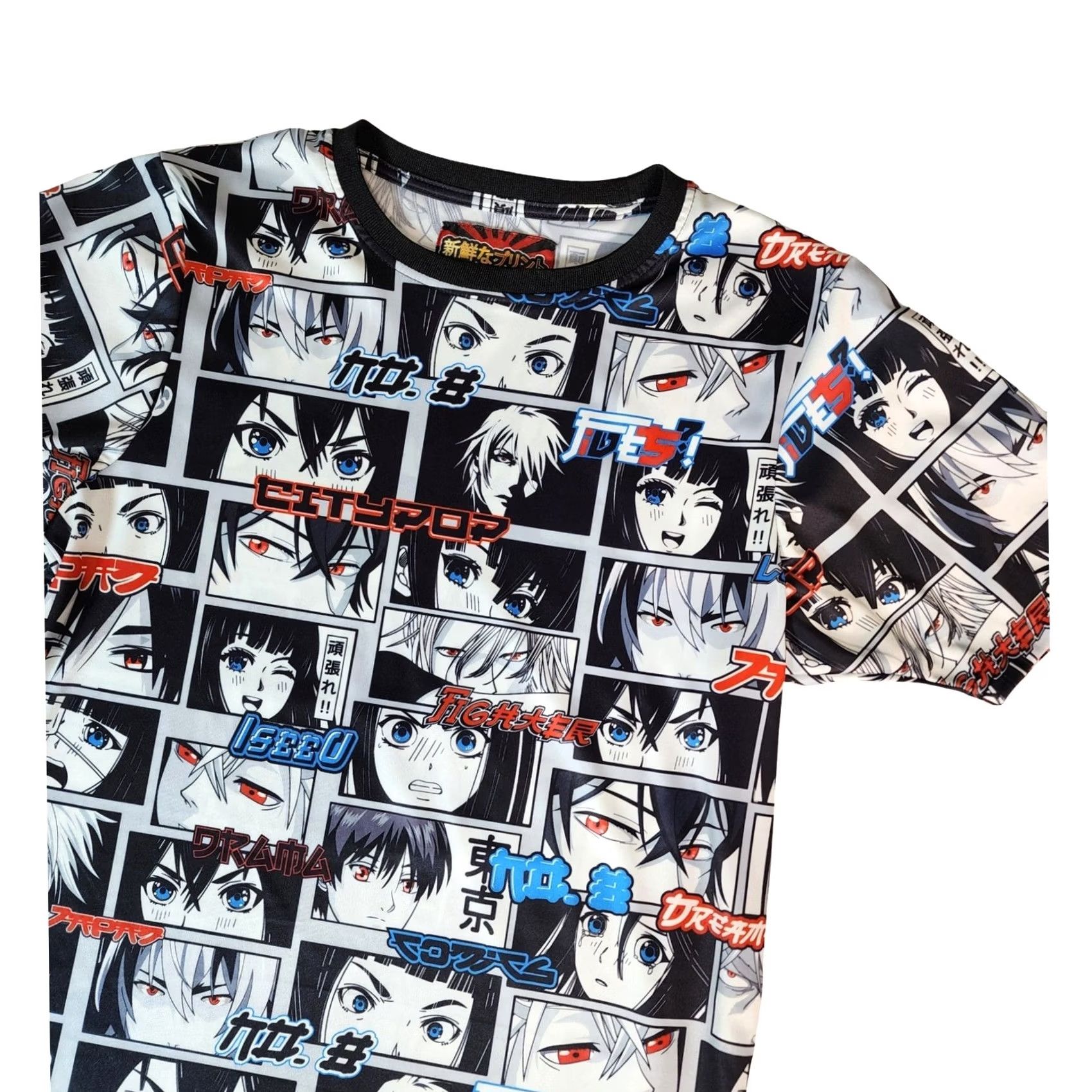 CO Drill Clothing Co Anime Manga Panel All Over Print T-Shirt Mens S City Pop Size US S / EU 44-46 / 1 - 3 Thumbnail