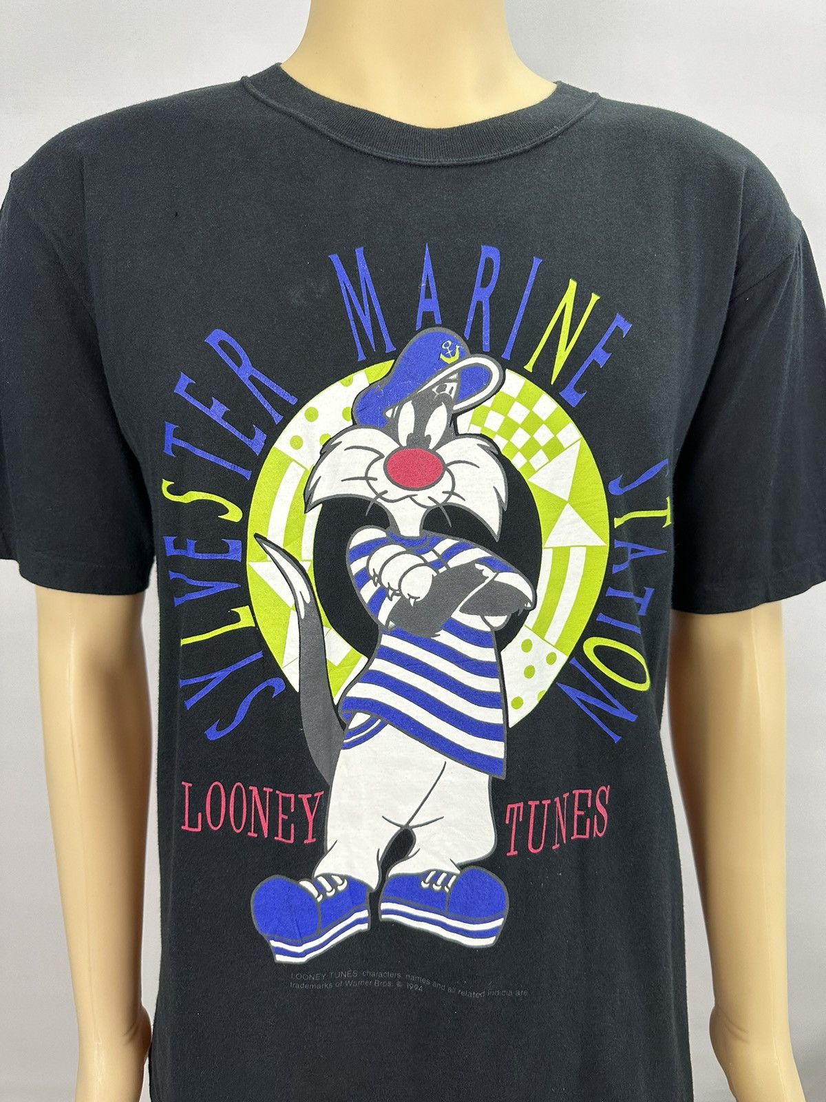Vintage Looney Tunes 1994 Marine Vintage Tshirt A586 Size US L / EU 52-54 / 3 - 2 Thumbnail