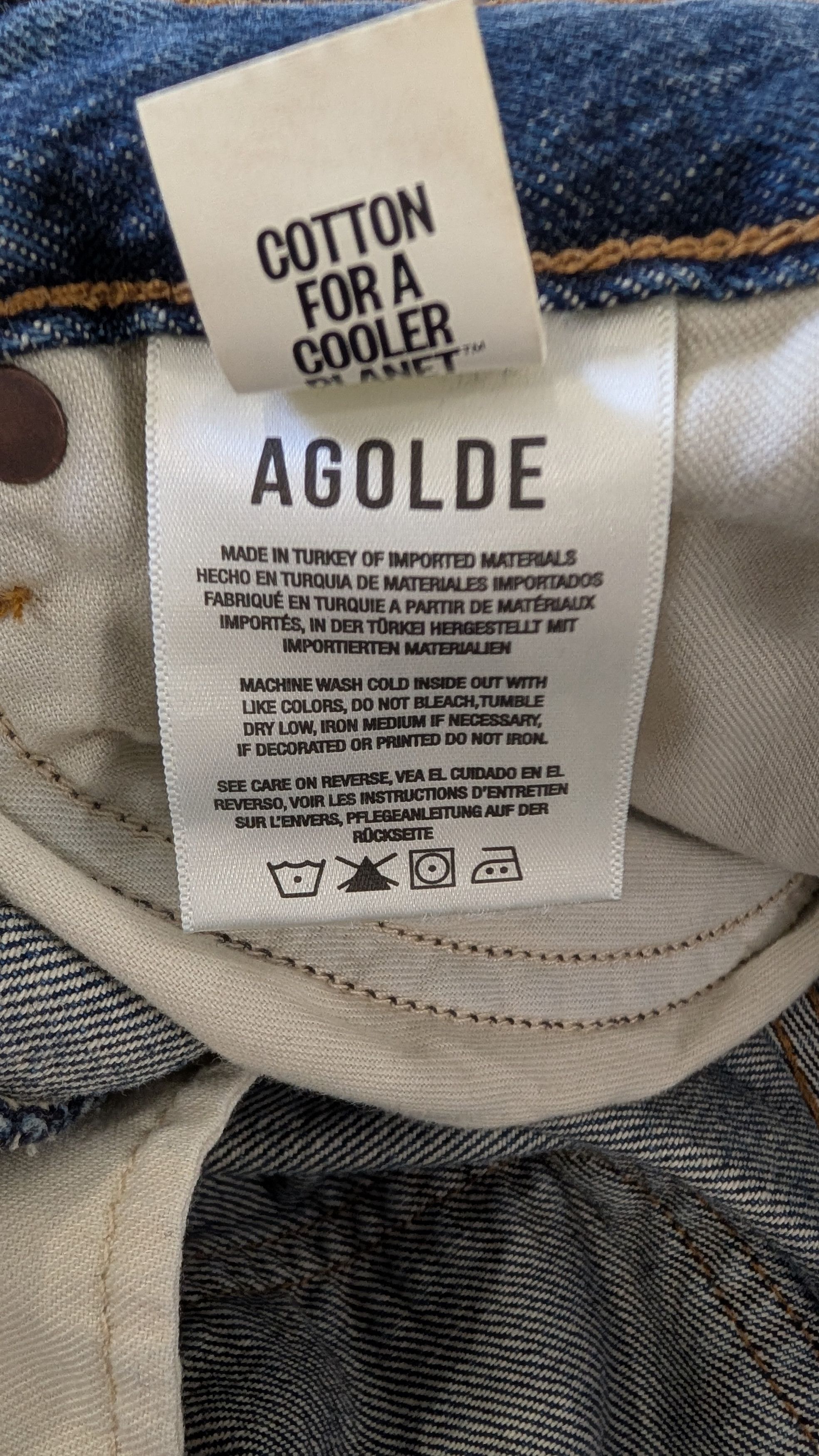 Agolde AGOLDE Vana Fold Jeans Nexus Blue Size 31 Size 31" - 8 Thumbnail