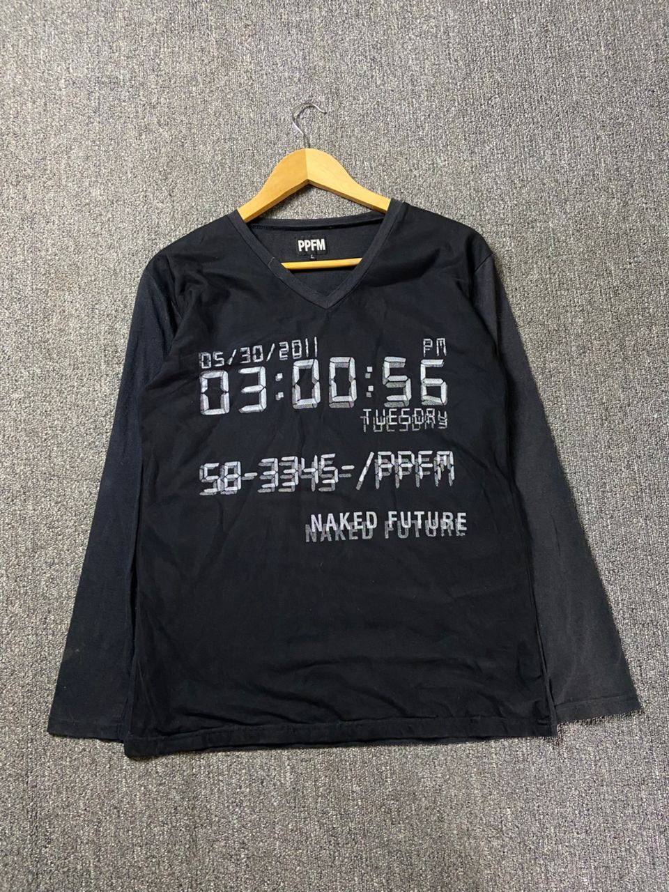 PPFM Vintage PPFM Digital Date & Time Graphic Shirt (201) Size US L / EU 52-54 / 3 - 1 Thumbnail
