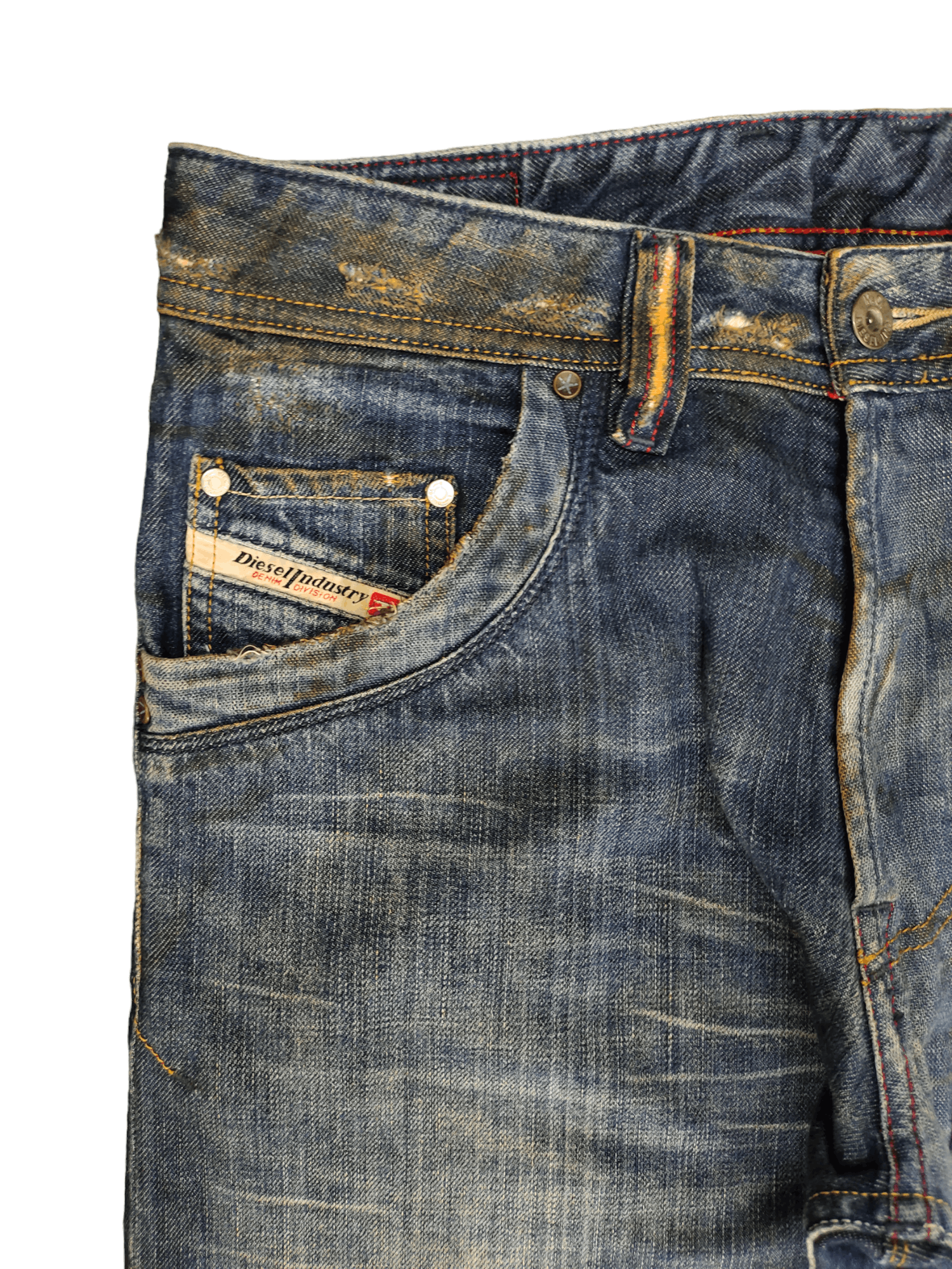 Diesel Vintage Y2k Diesel D Logo Rusty Distress Relaxed Denim Pants Size US 30 / EU 46 - 4 Thumbnail