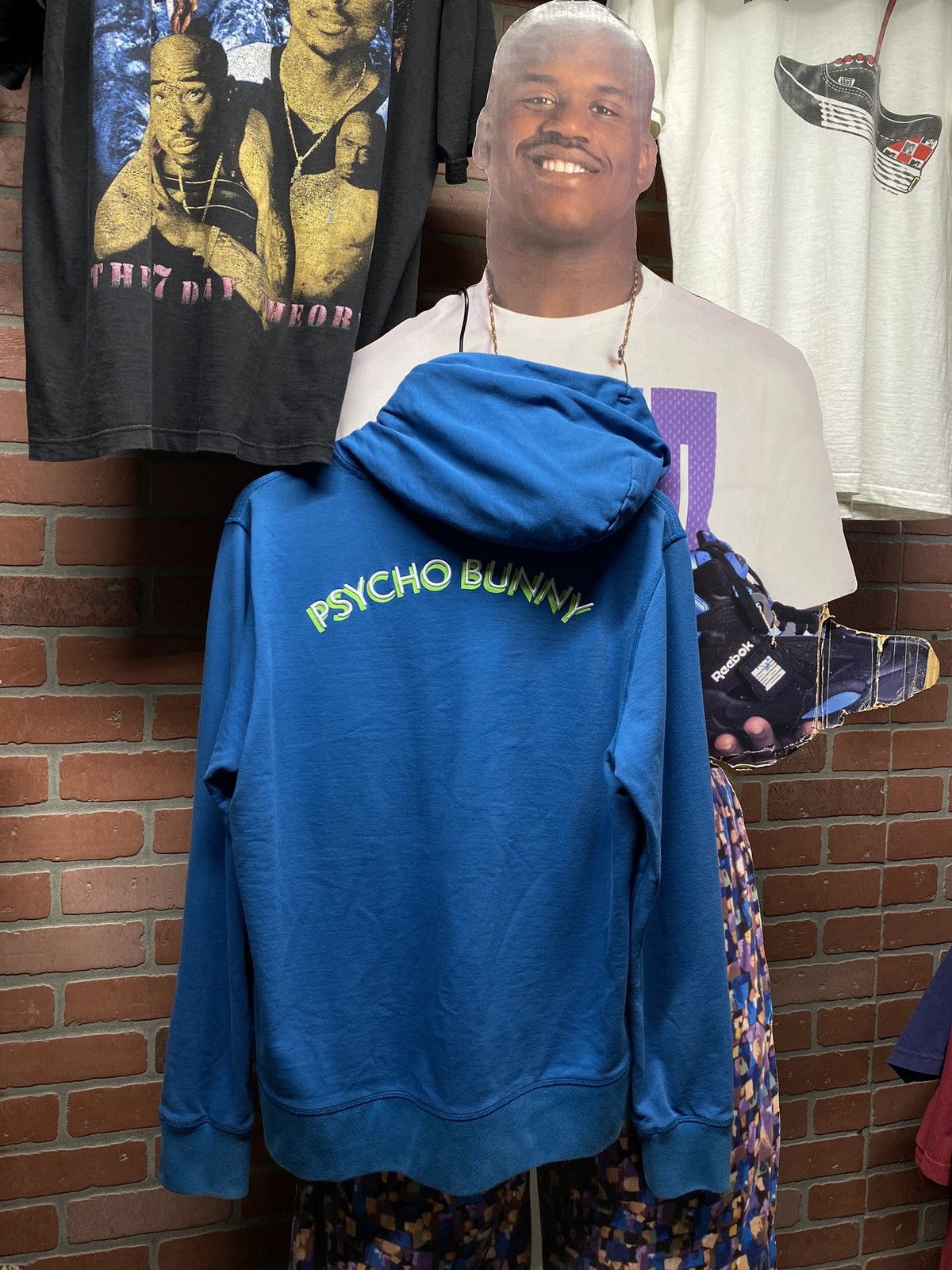 Designer × Psycho Bunny Psycho Bunny Men’s Blue Hoodie Preowned Large Size US L / EU 52-54 / 3 - 1 Thumbnail