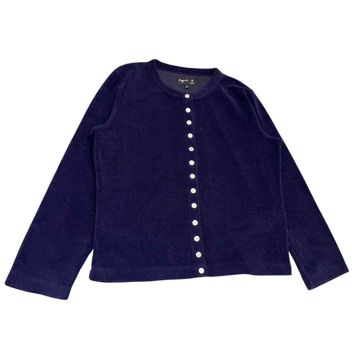 agnes b. Agnes B navy blue terry le petit snap cardigan Size XS / US 0-2 / IT 36-38 - 6 Thumbnail