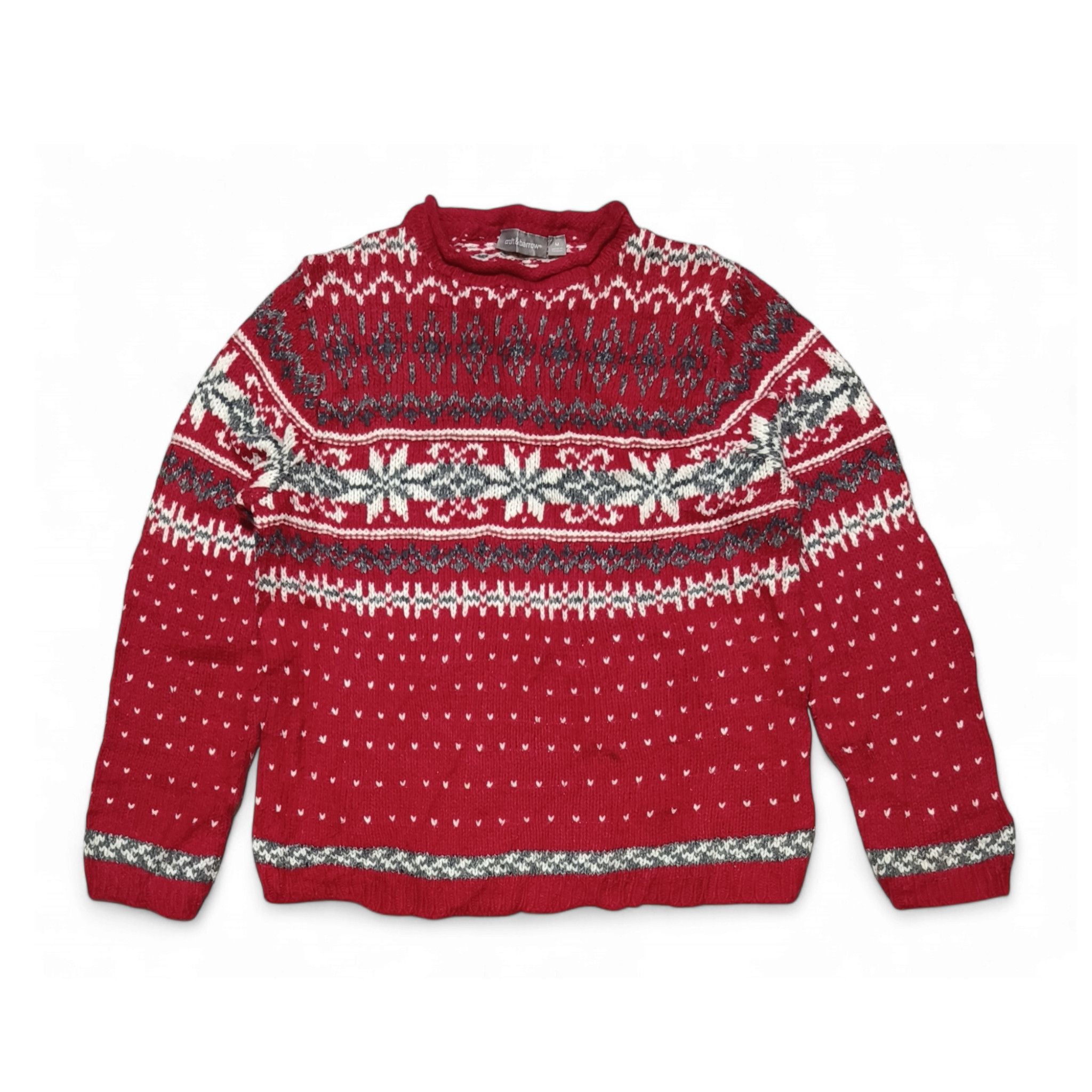 Croft & Barrow CROFT & BARROW Ethnic Striped Motifs Knit Cotton Sweater Size US M / EU 48-50 / 2 - 1 Thumbnail