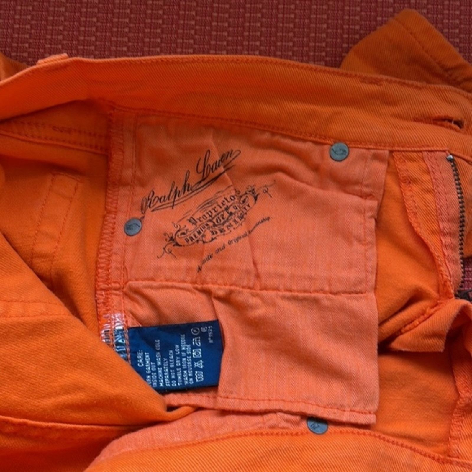 Ralph Lauren Ralph Lauren Bright Orange Polo Jeans Big Pony Boyfriend 30 Size 30" / US 8 / IT 44 - 4 Thumbnail