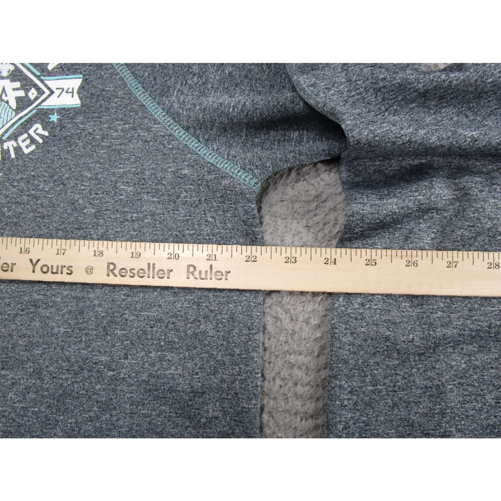 Vintage American Fighter Shirt Men's L Long Sleeve Pullover 1/4 Zip Grunge MMA Y2K Gray Size US L / EU 52-54 / 3 - 6 Thumbnail