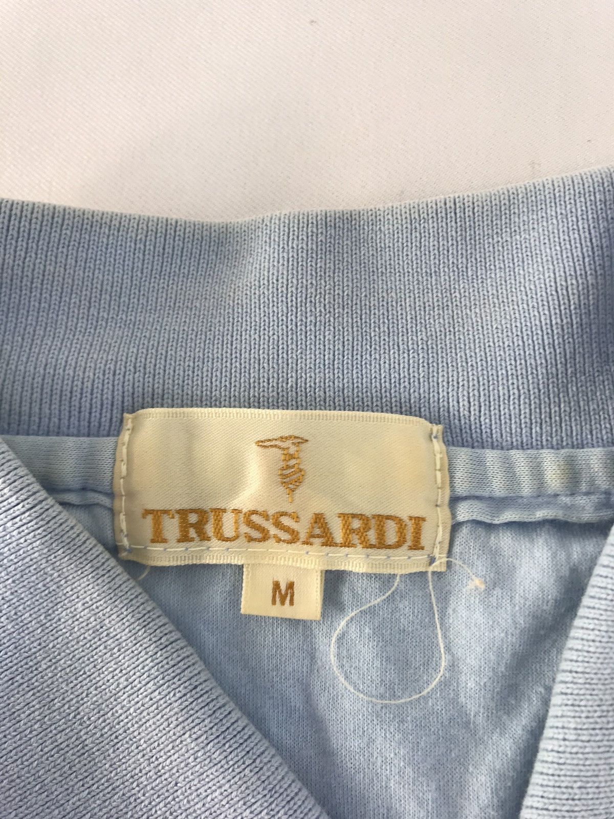 Trussardi Trussardi Striped Block Single Pocket Floral Design Polo Tee Size US M / EU 48-50 / 2 - 5 Thumbnail