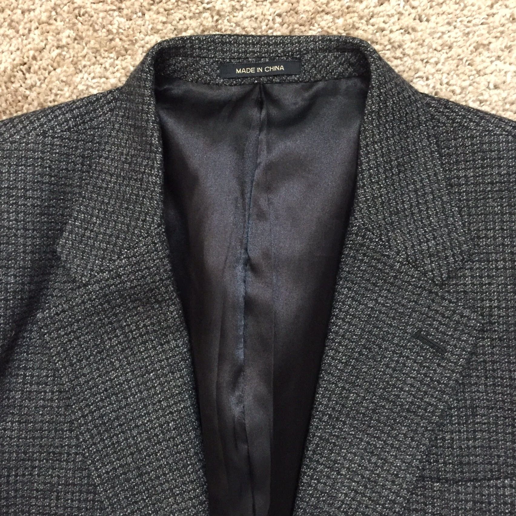 Vintage VINTAGE Woolrich Blazer Mens 40 Long Gray Check Wool Size 40R - 2 Thumbnail