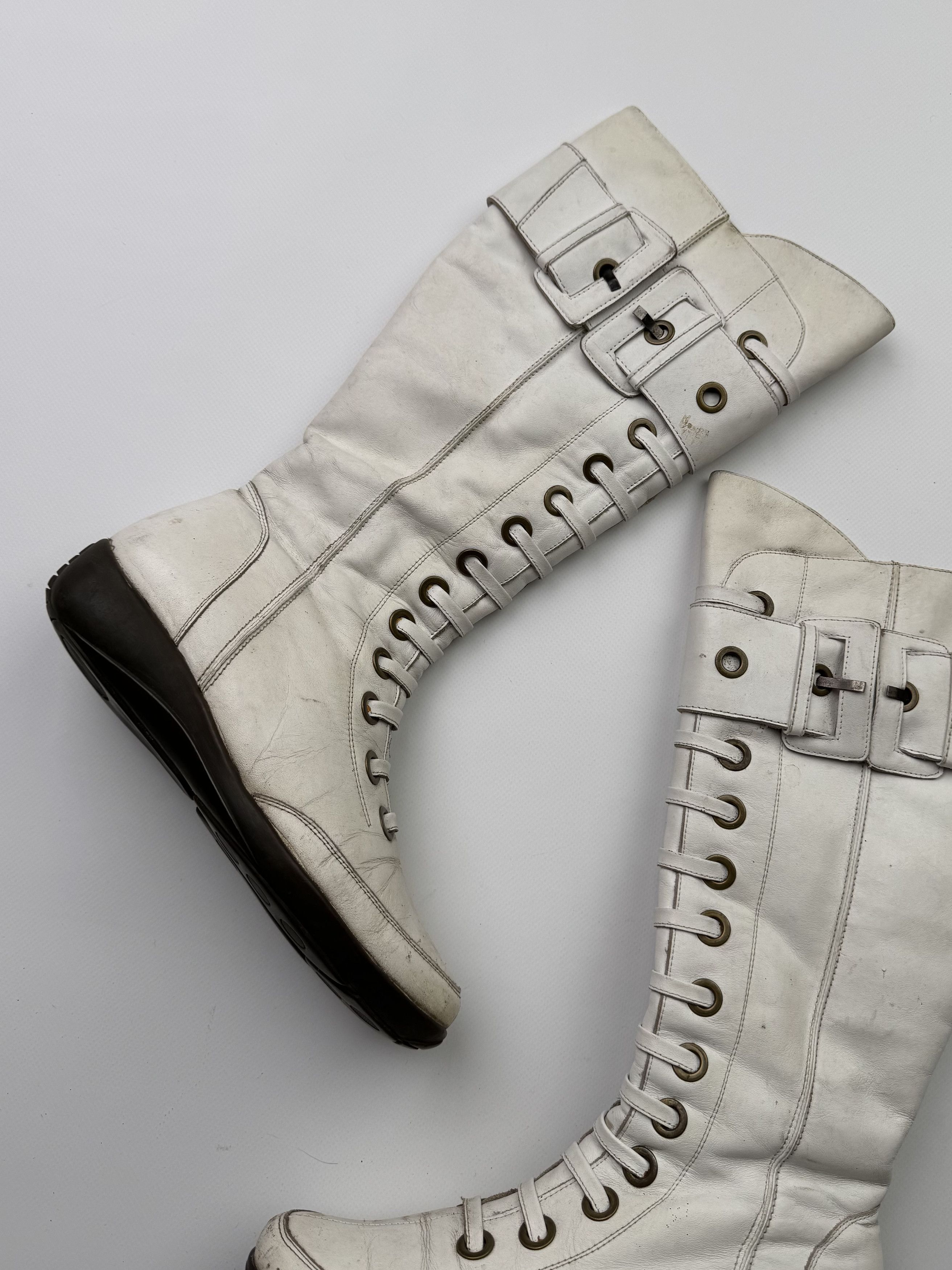 Other Vintage Leather Boots With Wide Belts B519(V526)E2 Size US 9 / IT 39 - 2 Thumbnail