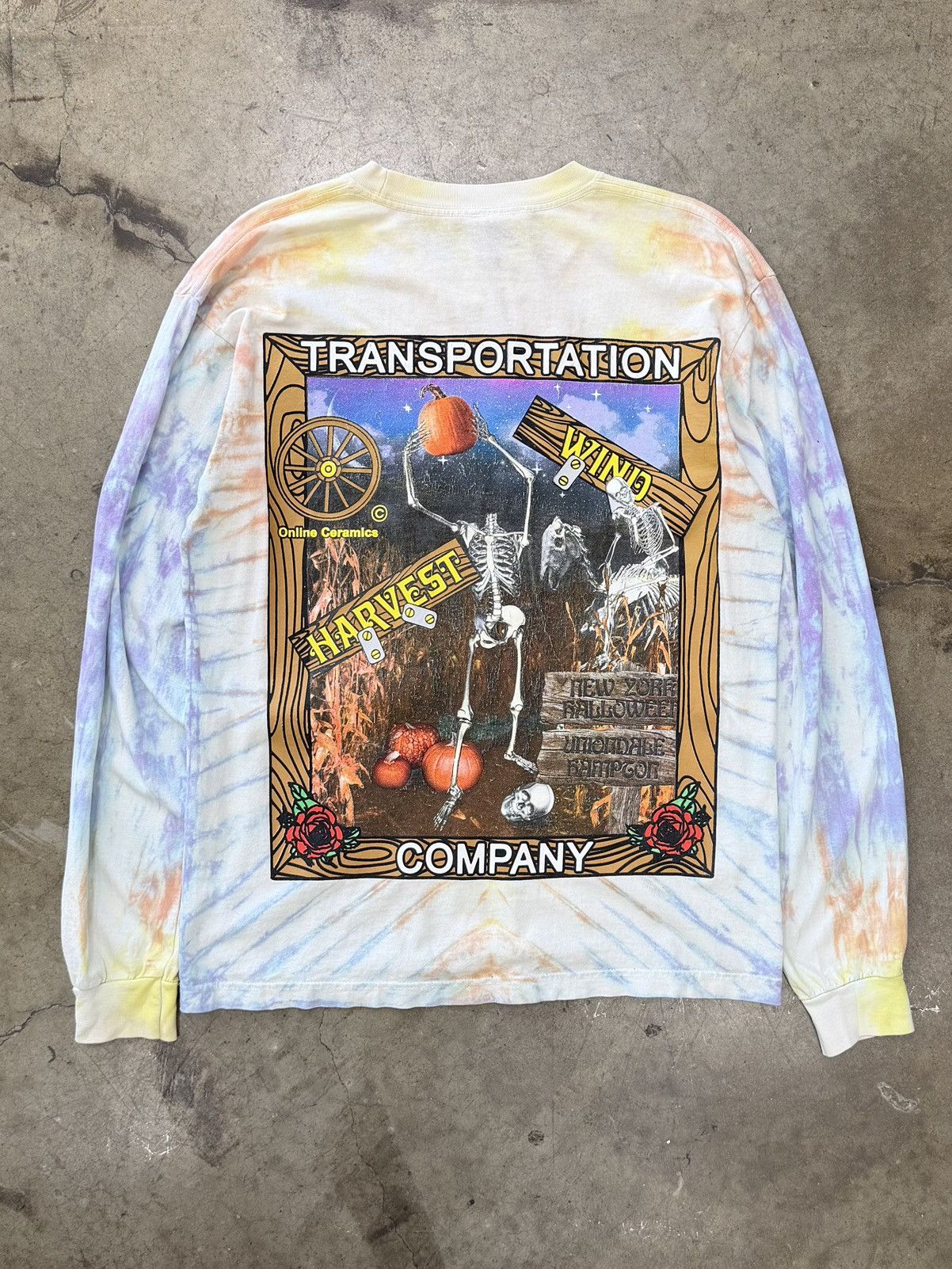 Online Ceramics Online Ceramics Haunted Wagon Long Sleeve Tie Dye Tee Medium Size US M / EU 48-50 / 2 - 2 Thumbnail