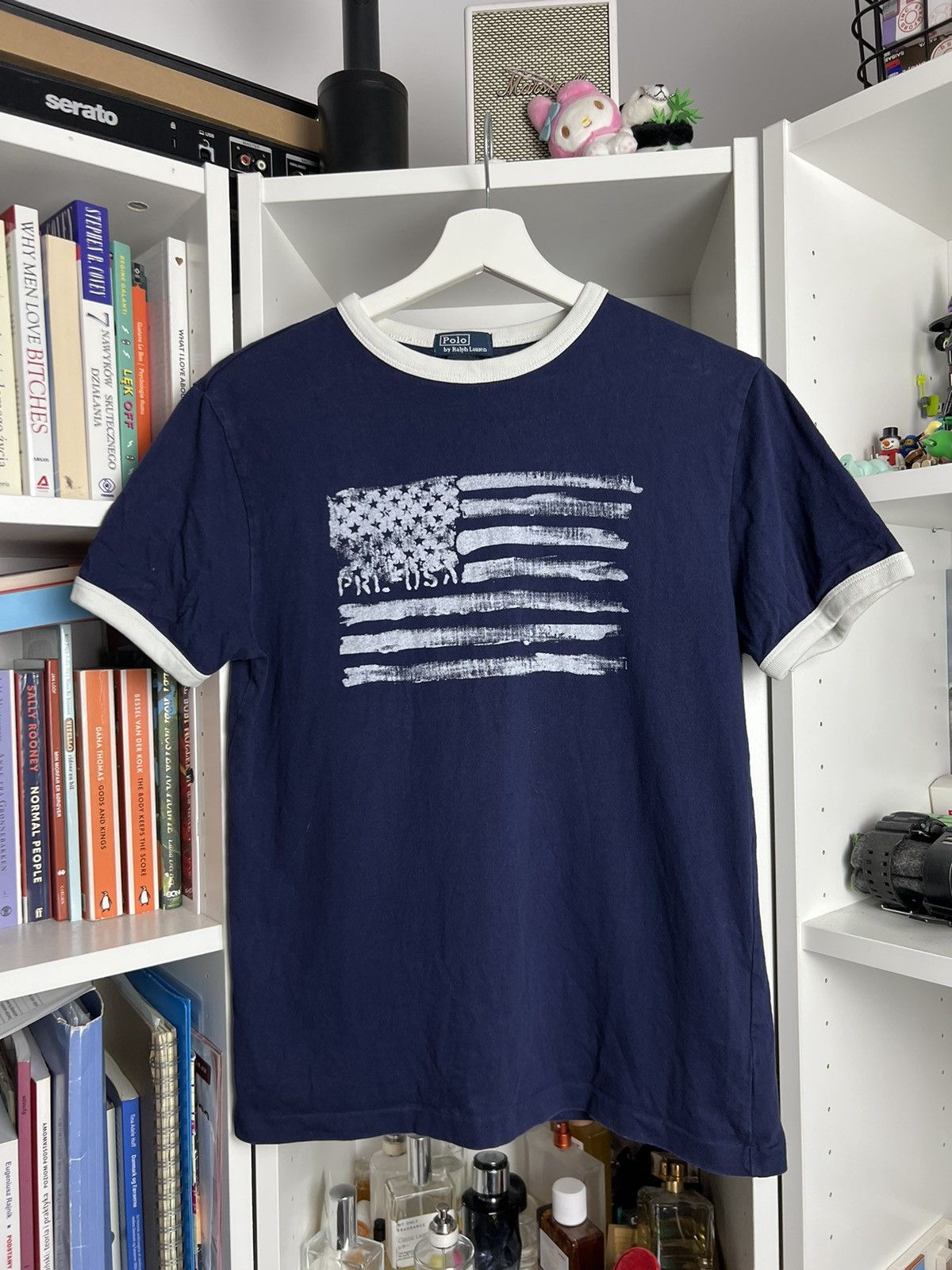 Polo Ralph Lauren × Ralph Lauren × Vintage Vintage Y2K Polo Ralph Lauren american flag t-shirt S 00s 90s Size S / US 4 / IT 40 - 1 Thumbnail
