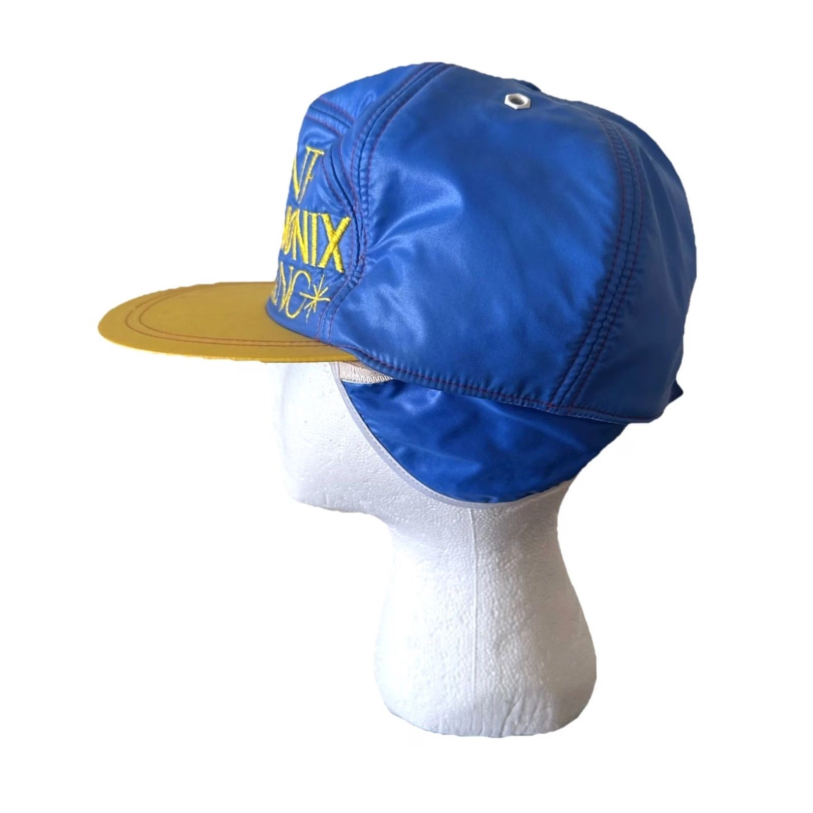 Vintage VINTAGE 80s Alpine Chamonix Mt Blanc France Adjustable Cap Hat Unbranded One Size Blue Baseball Cap Womens/Mens Size ONE SIZE - 7 Thumbnail