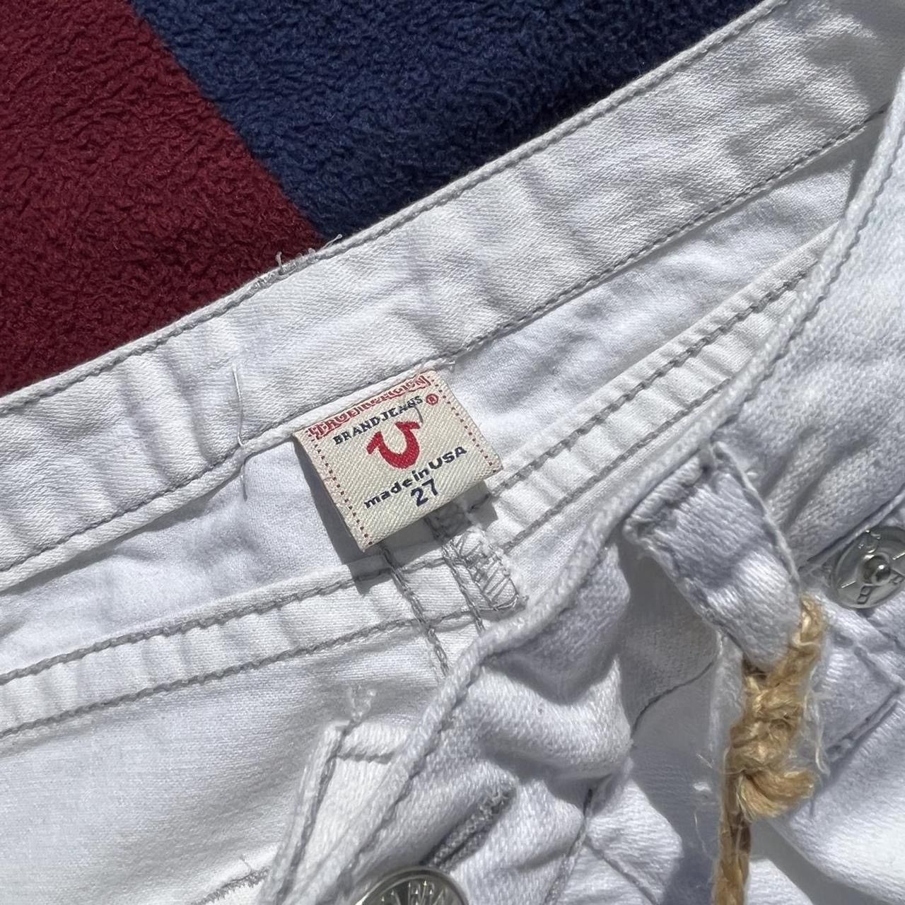 True Religion Vintage True Religion Brand Jeans White flare leg low jeans Size 27" / US 4 / IT 40 - 4 Thumbnail