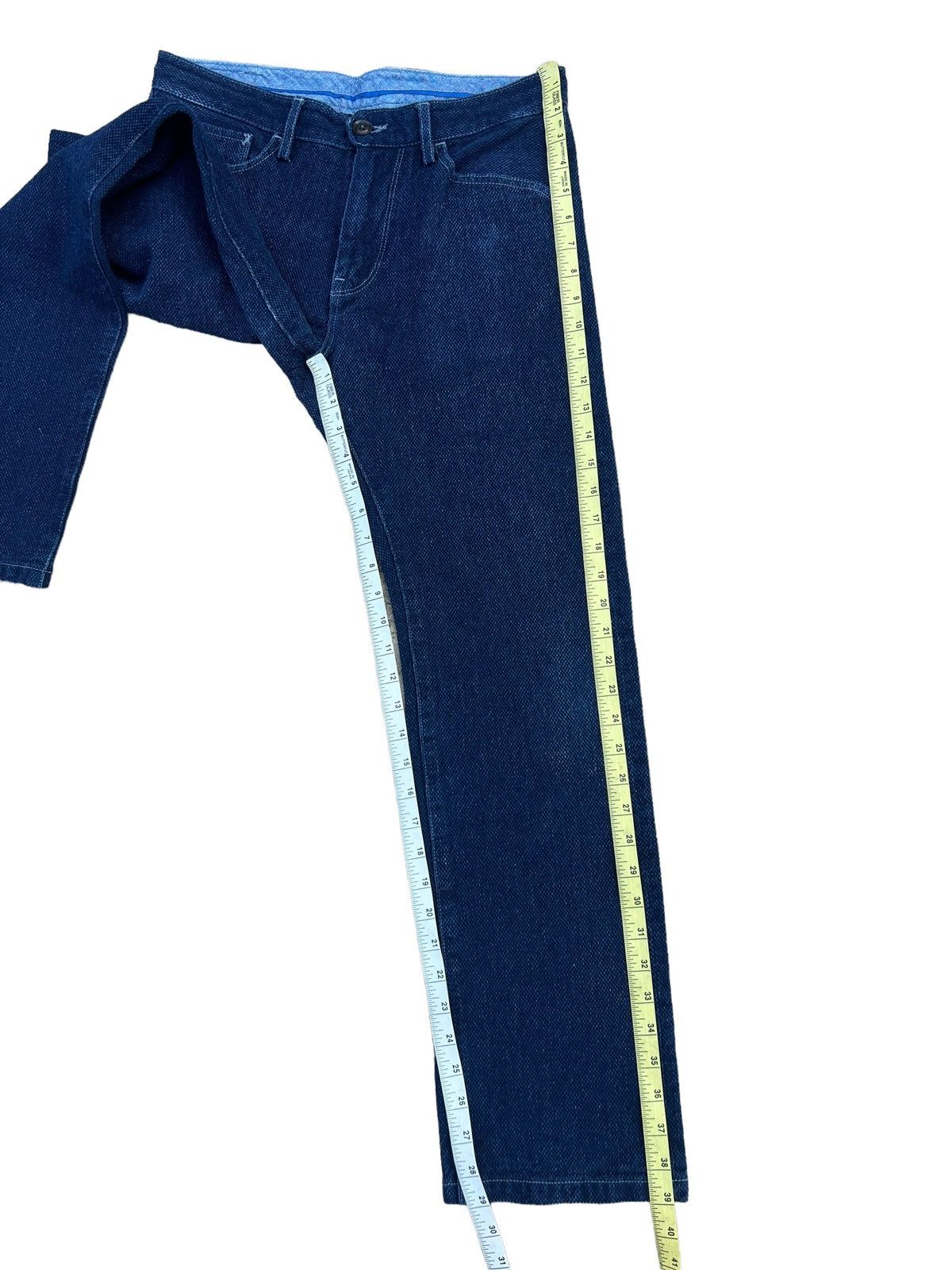Freewheelers GRAPH ZERO Made in Japan Knackered Indigo Blue Sashiko Jeans Size US 32 / EU 48 - 5 Thumbnail