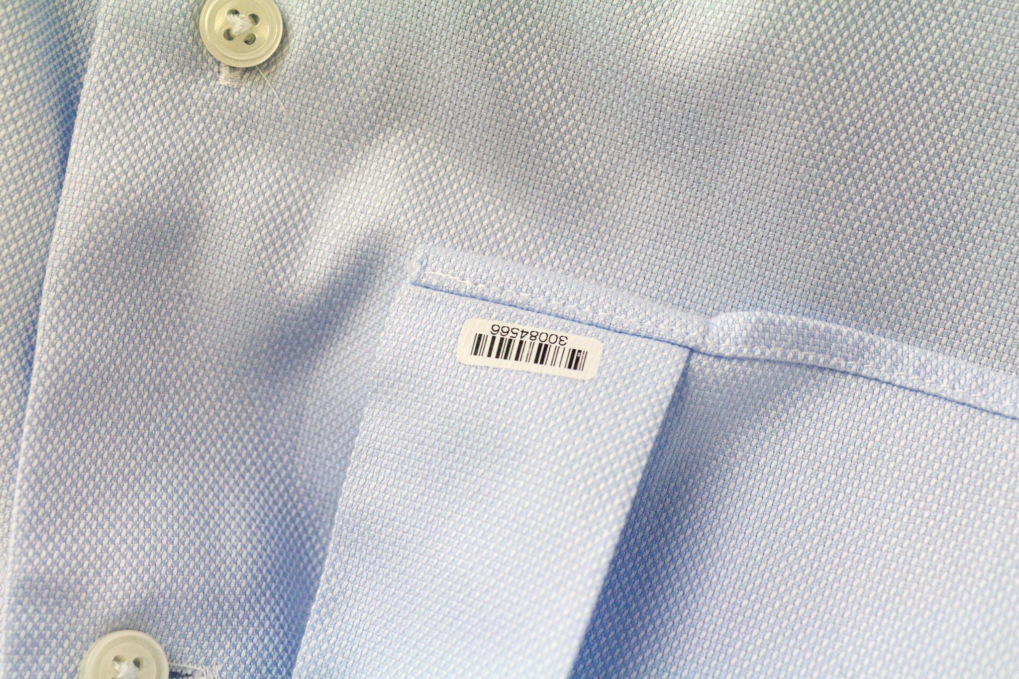 Suitsupply 43/17 Slim Blue Cotton Cutaway Twill Shirt 78345 Size 42R - 7 Thumbnail