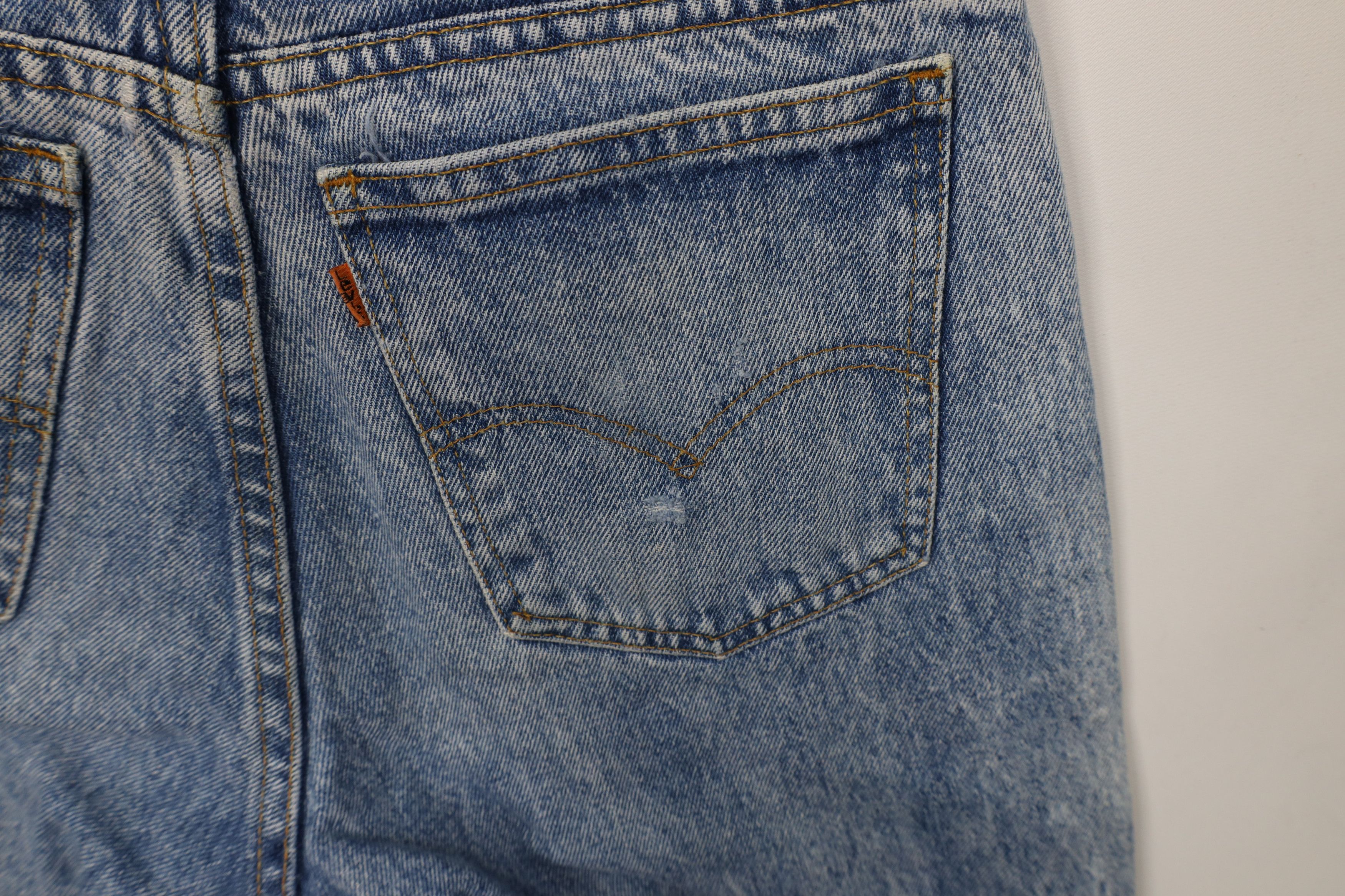 Levi's Vintage 80s Levis 550 Orange Tab Acid Wash Relaxed Jeans USA Size US 31 - 15 Thumbnail