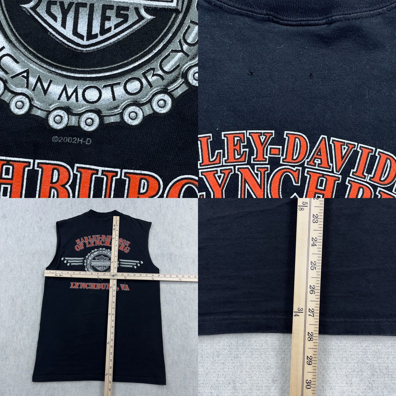 Harley Davidson Harley-Davidson Shirt Men Medium Black Sleeveless Tank Top Biker Lynchburg VA Graphic Print Logo Size US M / EU 48-50 / 2 - 8 Thumbnail